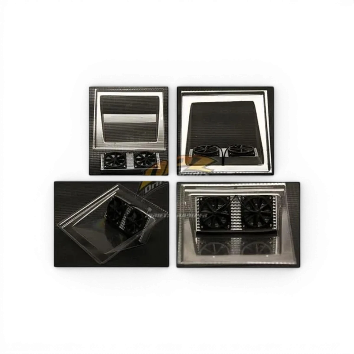 Kit de refroidissement décoratif pour customisation RC de la marque Src Sideways RC, composants visibles et design personnalisé.