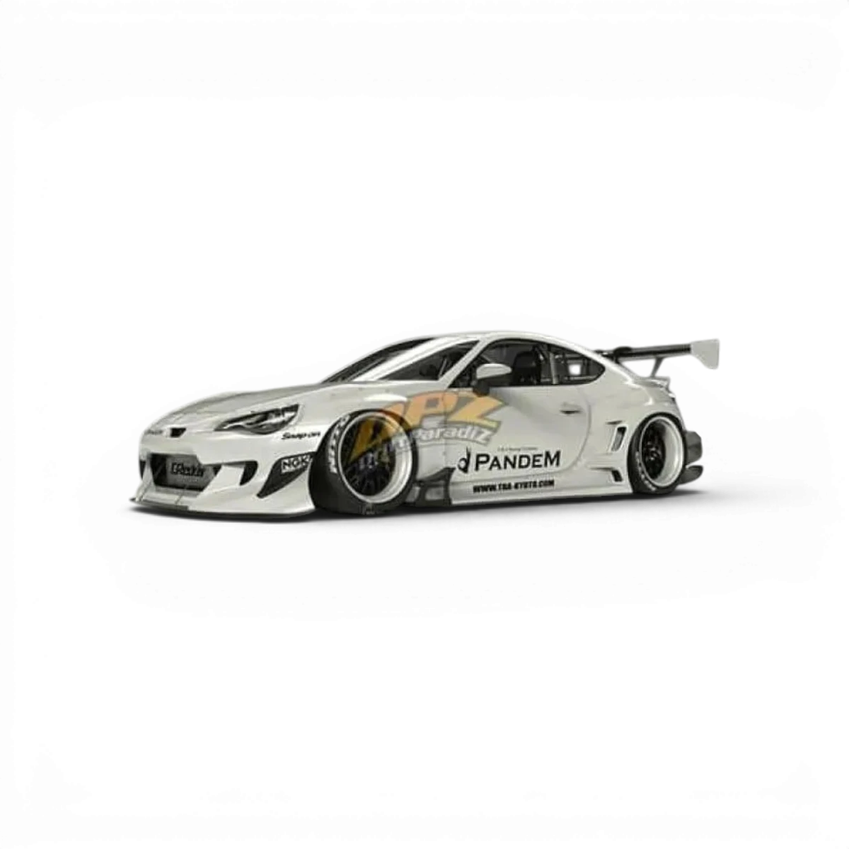 Kit carrosserie Rocket Bunny V3 type Wide Full Set pour Toyota GT86, par Addiction RC Design, visible dans l'image.