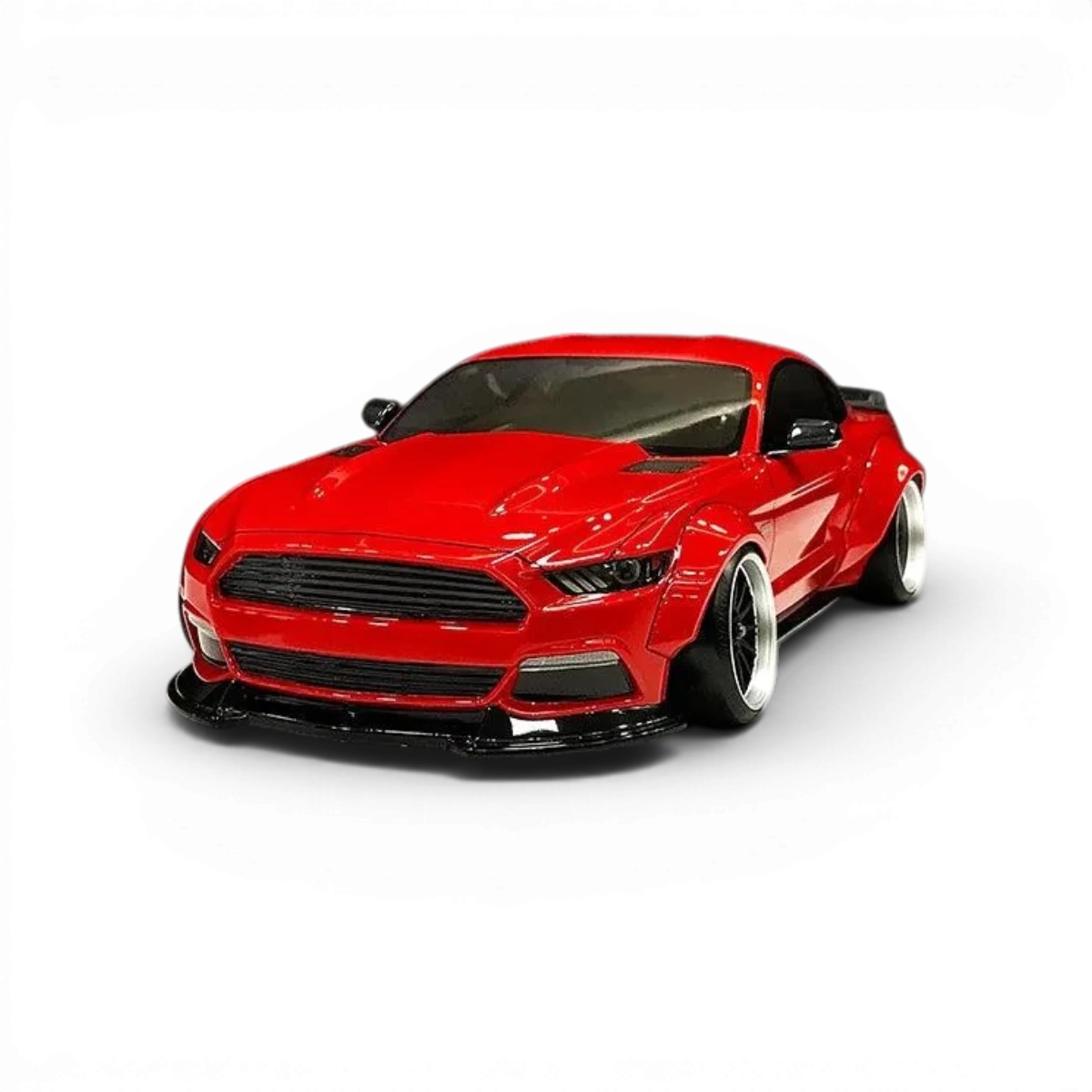 Carrosserie Ford Mustang LB-Works Max Speed Technology, design aérodynamique et détails en vue de côté.