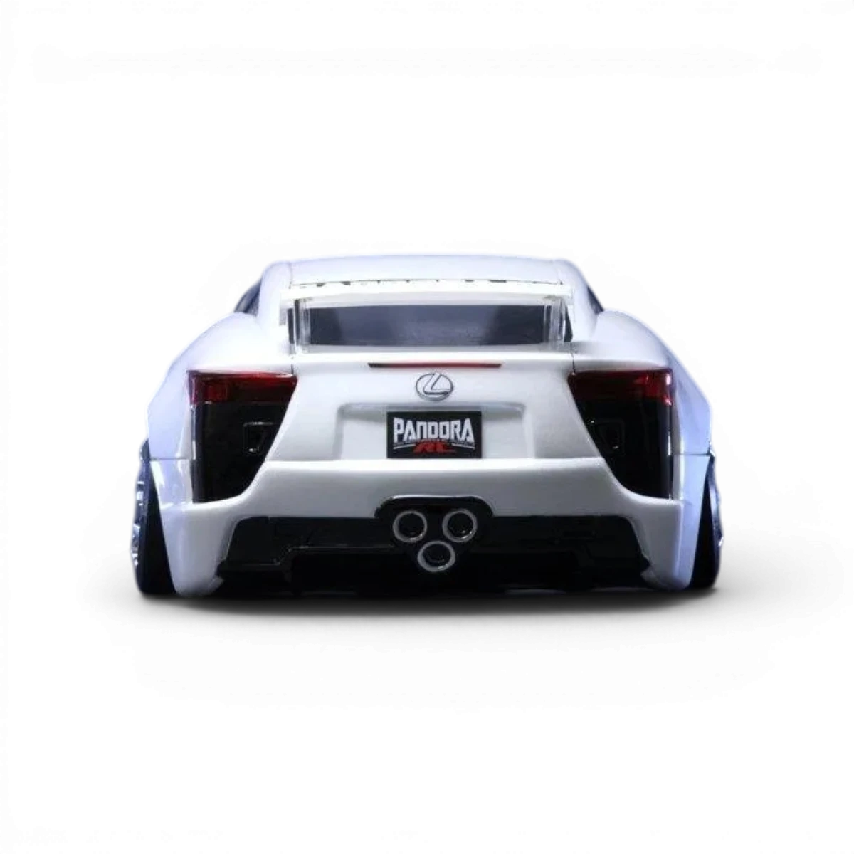 Modèle de carrosserie Lexus LFA Pandora RC, voiture miniature détaillée, vue latérale avec design précis et finition réaliste.