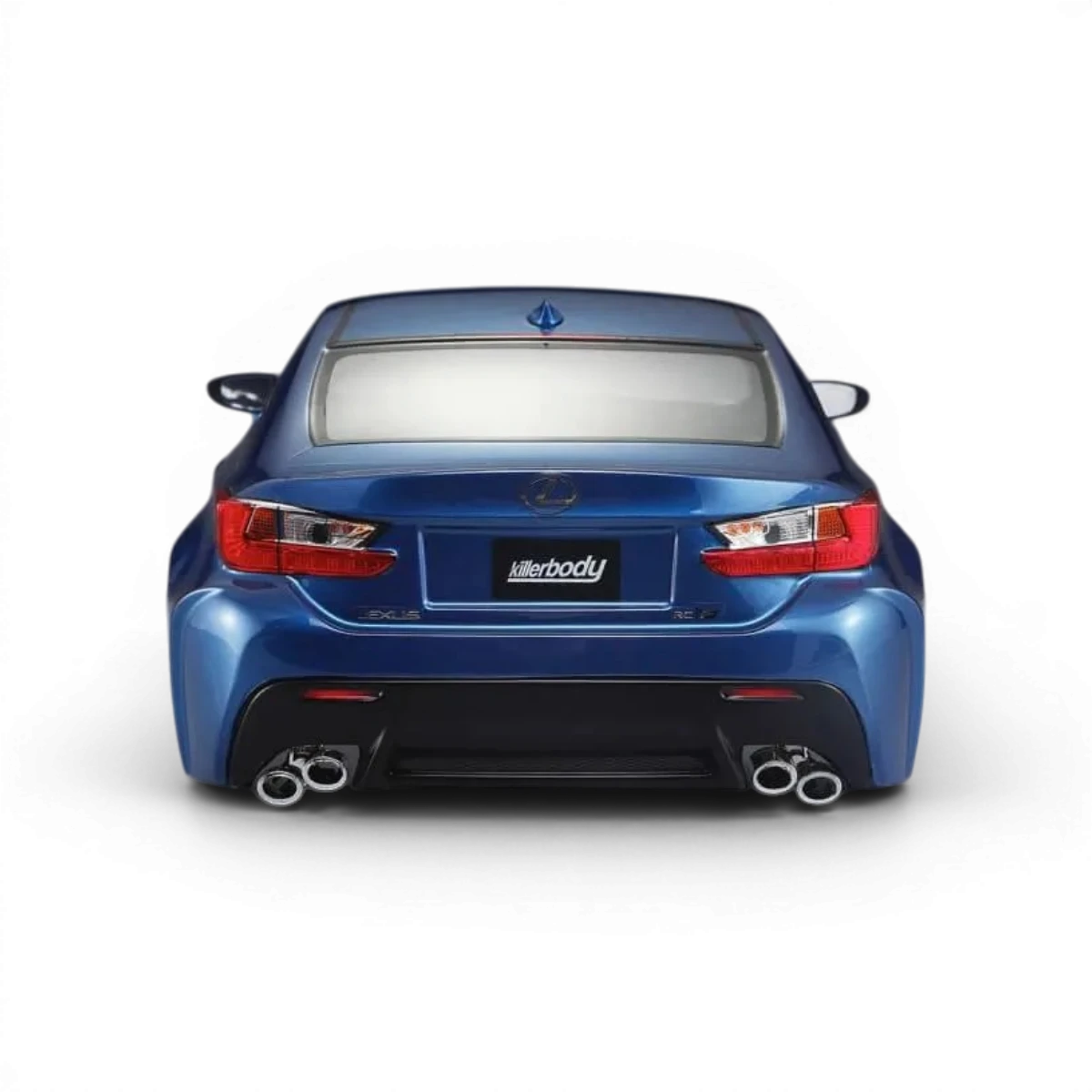 Karoserie Lexus RCF od Killer Body, detailní provedení, částečný pohled na vozidlo se zvýrazněním karoserie.