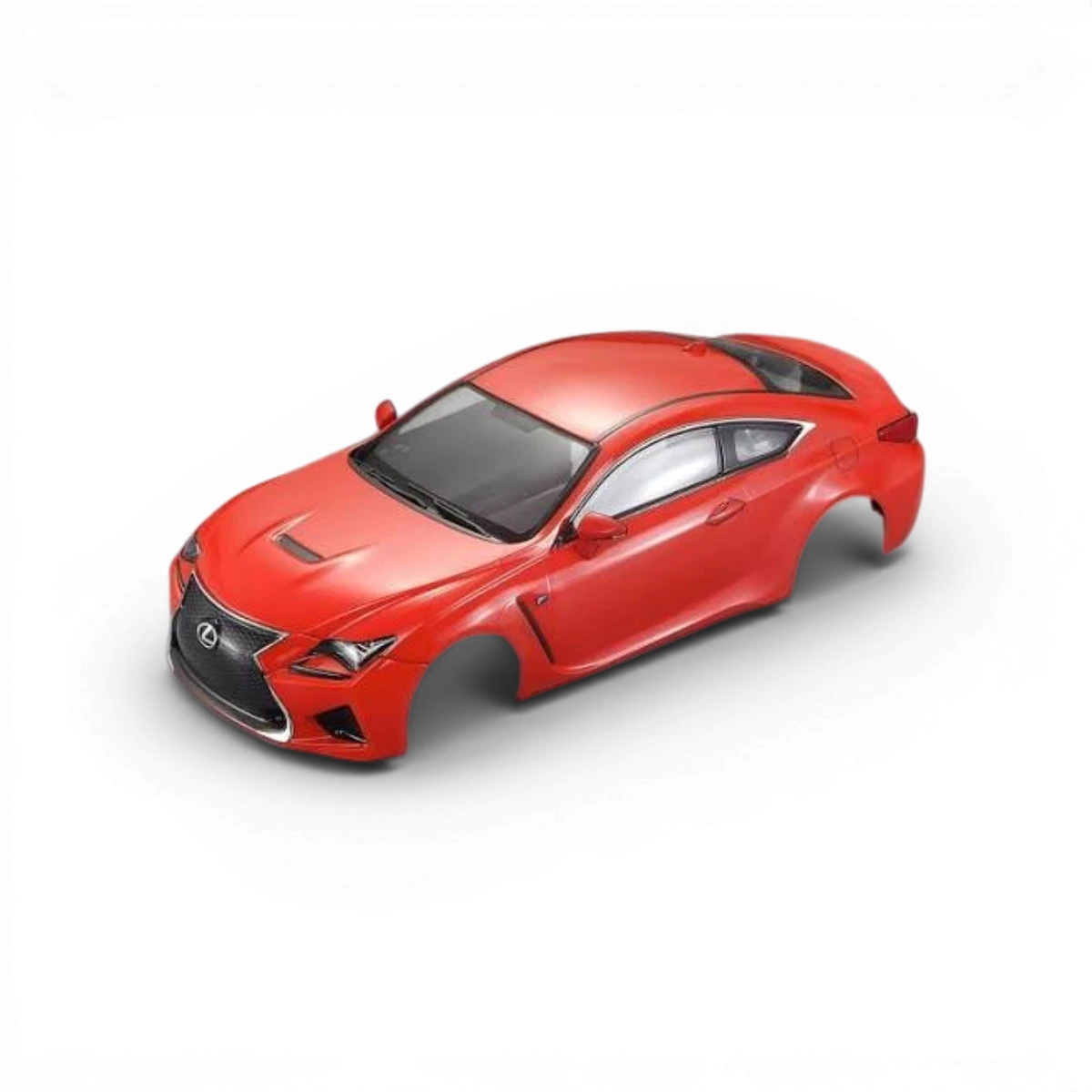 Voiture de carrosserie Lexus RCF orange de la marque Killer Body, vue de face sur l'image en.webp.