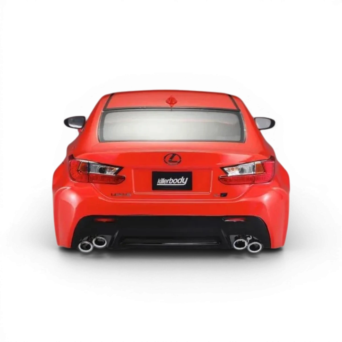 Modèle de carrosserie Lexus RCF orange de la marque Killer Body, vue en détail avec finition réaliste et design sportif.