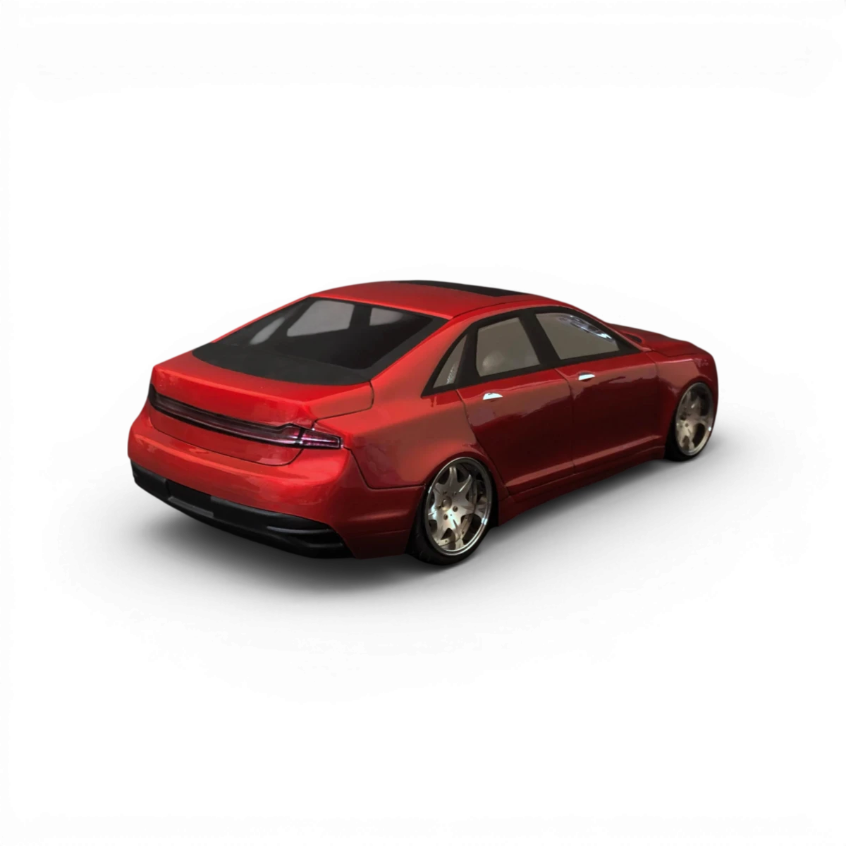 Carrosserie pour Lincoln MKZ 2018 de la marque Aplastics RC, en plastique, vue de face avec détails de la carrosserie.