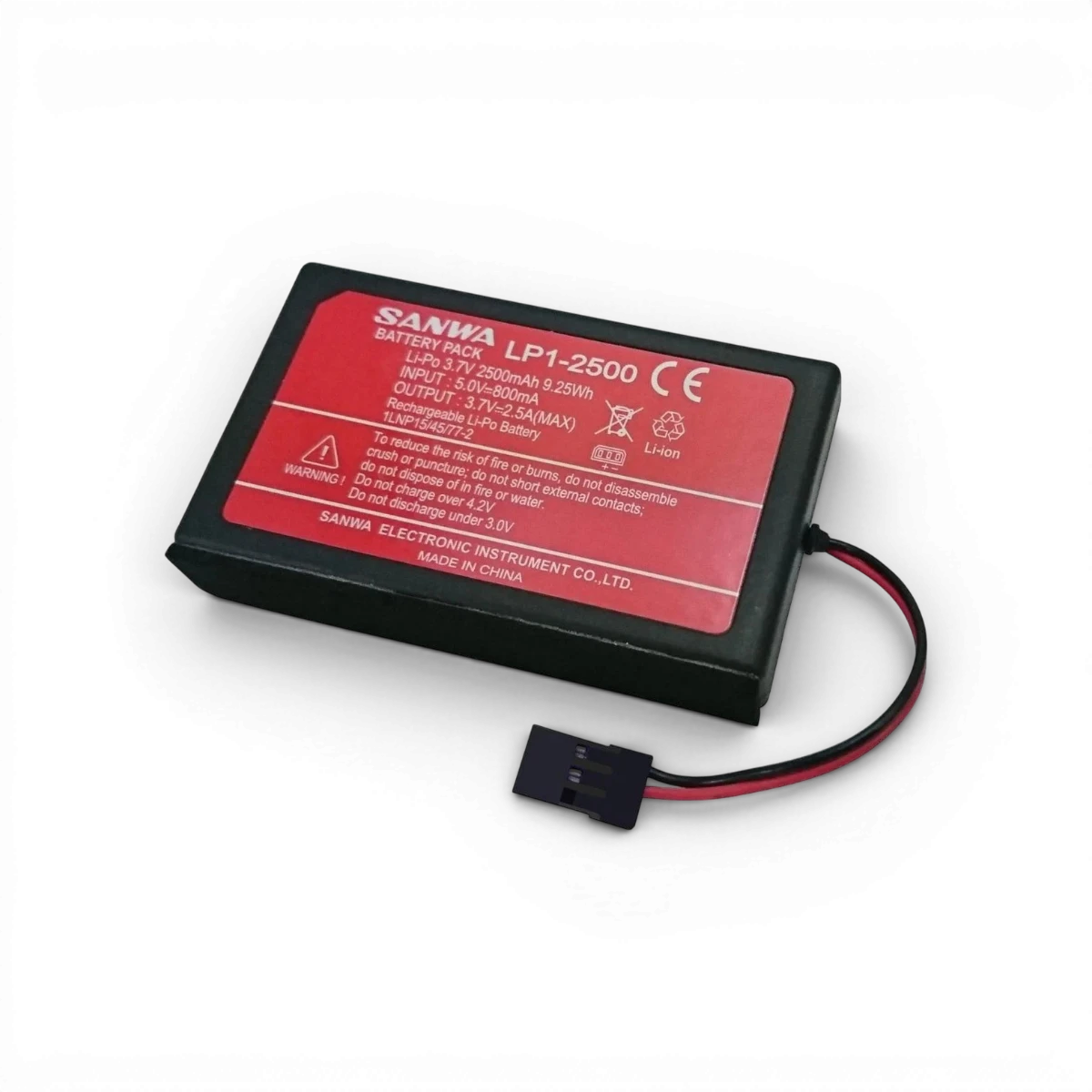 Batterie Lipo TX LP1-2500 pour radio Sanwa MT5, M17, M17S, Exzes Z III, capacité 2500mAh, électronique Sanwa.