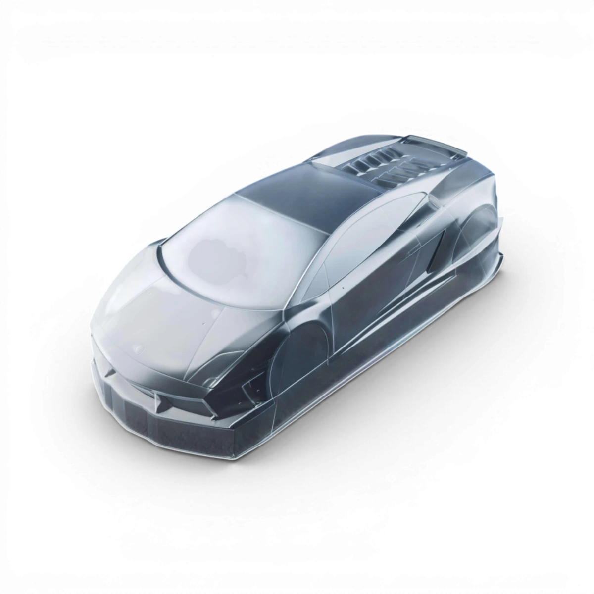 Modèle de carrosserie Lamborghini Gallardo LP56 de Max Speed Technology, design détaillé en plastique.