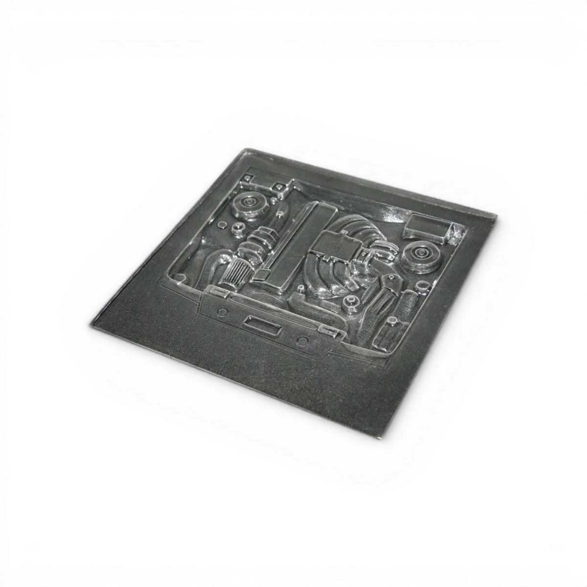 Baie moteur M20 pour carrosseries RC Aplastics RC, pièce en plastique noir avec fixation pour modèle de voiture radiocommandée.
