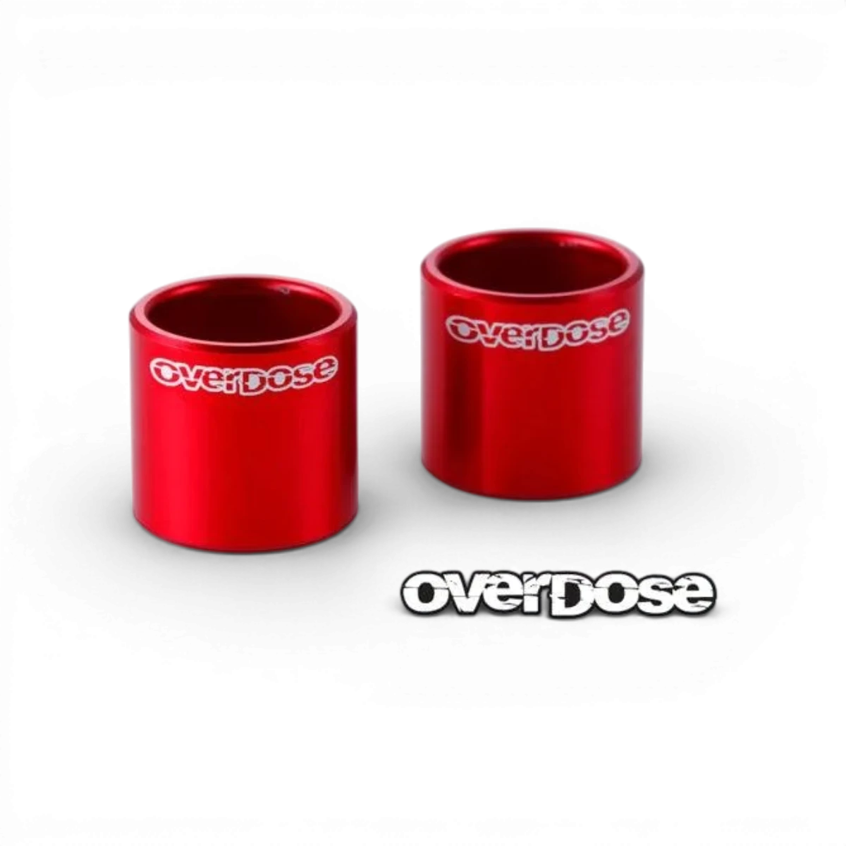 Manchons différentiel en aluminium Overdose, pièce détachée rouge, pour installation électrique sécurisée.