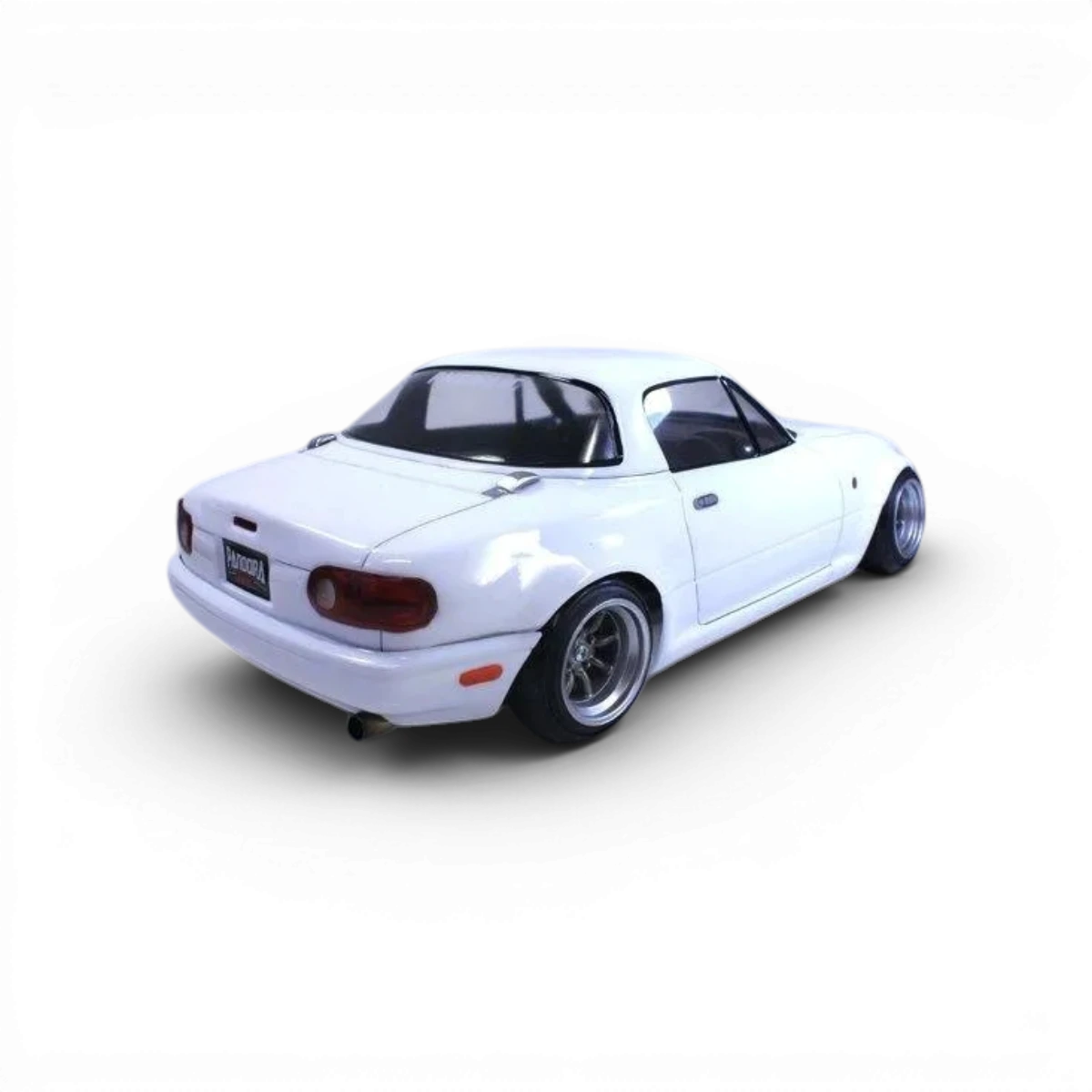 Modèle de voiture Mazda MX-5 NA Eunos Roadster Pandora RC, carrosserie de voiture radiocommandée en détail.