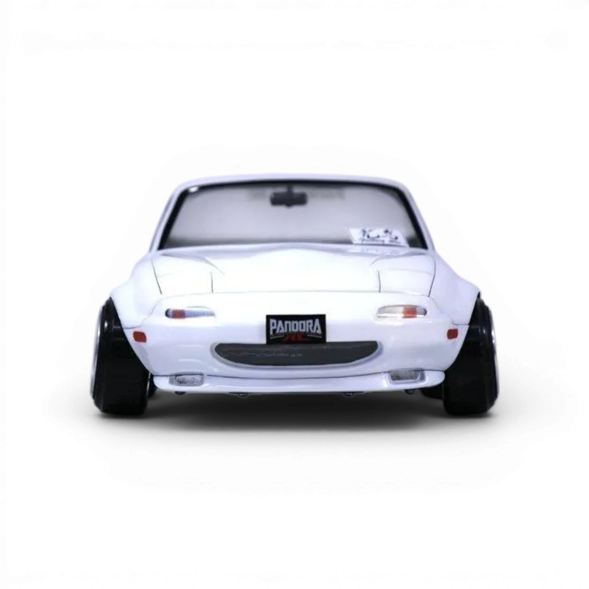 Voiture radiocommandée Mazda MX-5 NA Eunos Roadster Pandora RC, carrosserie de modèle réduit, vue en détail.