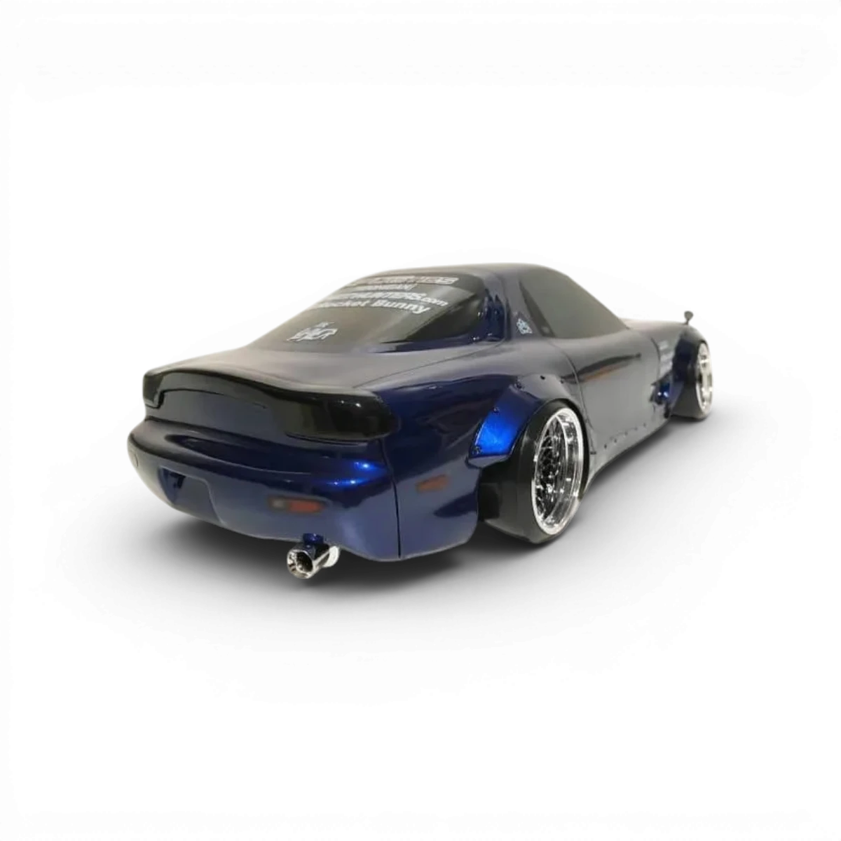 Carrosserie Mazda RX7 FD3s Boss pour voiture RC Aplastics RC, design détaillé et réaliste, couleur blanche et rouge.