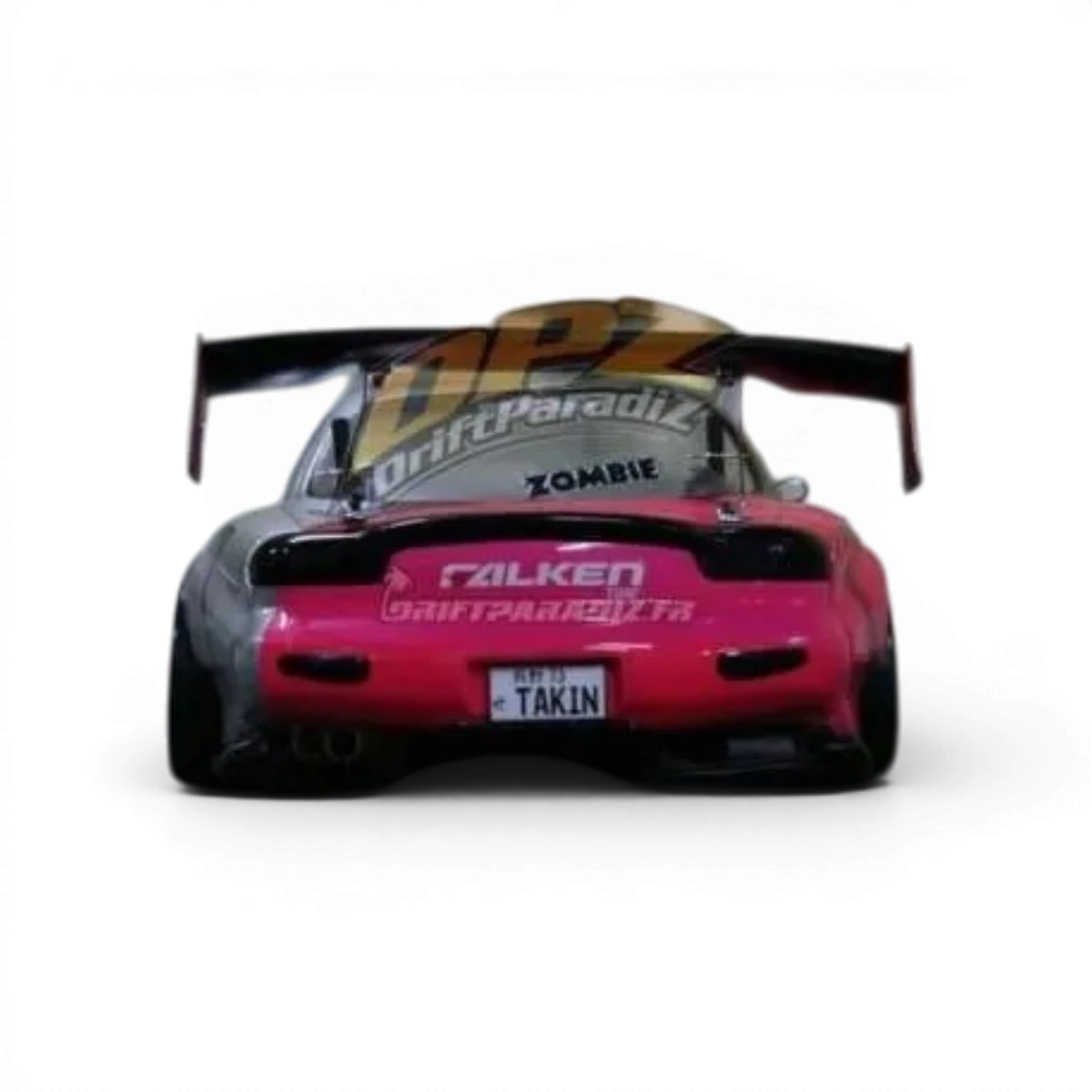 Carrosserie D'like pour Mazda RX7 FD3S, vue de face avec détails du kit carrosserie.