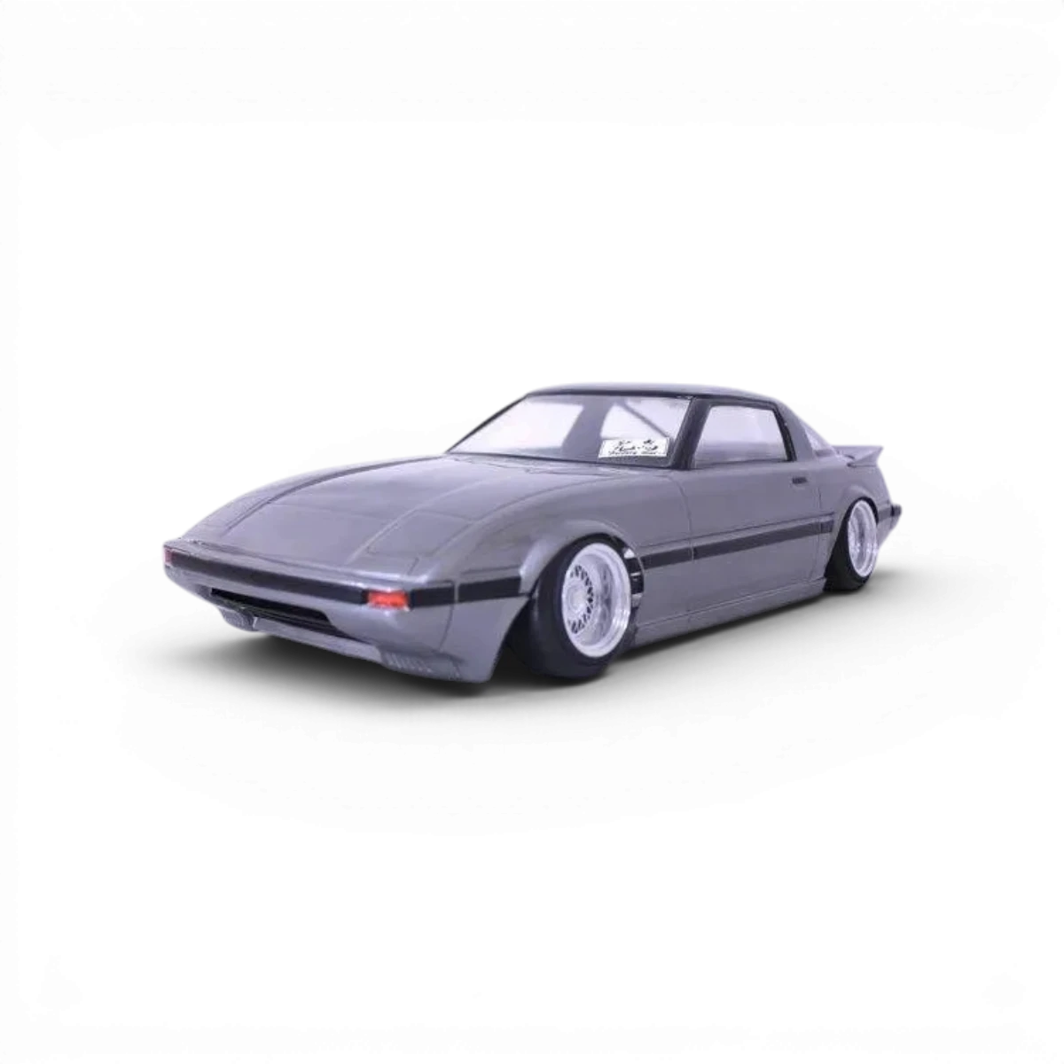 Voiture radiocommandée Mazda Savanna RX-7 SA22C Pandora RC, carrosserie détaillée en plastique, pour drift et collection.