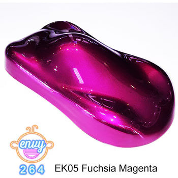 Peinture aérographe Show UP Envy Fuchsia Magenta 50 g dans un flacon avec étiquette colorée, vue de face.