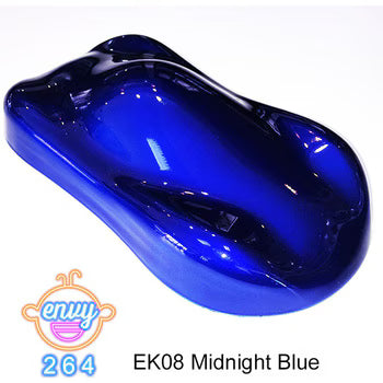 Peinture aérographe Show UP ENVY Bleu minuit 50 g dans un pot, vue de face.
