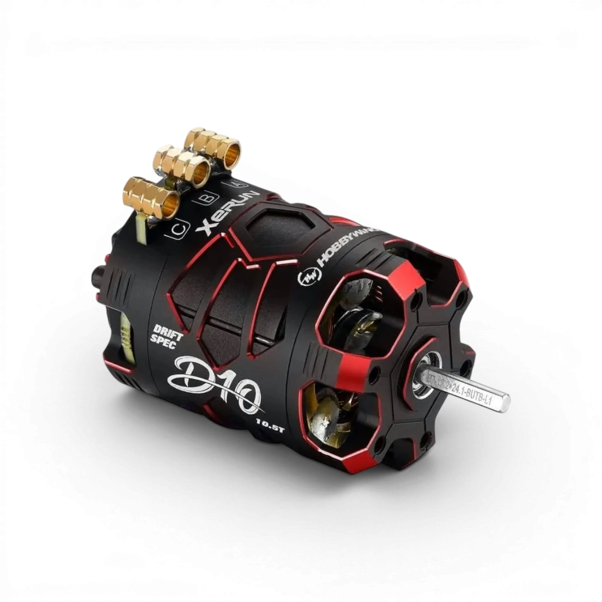 Moteur drift Xerun D10 Brushless - 10.5T - Noir/Rouge - HOBBYWING - DriftParadiZ