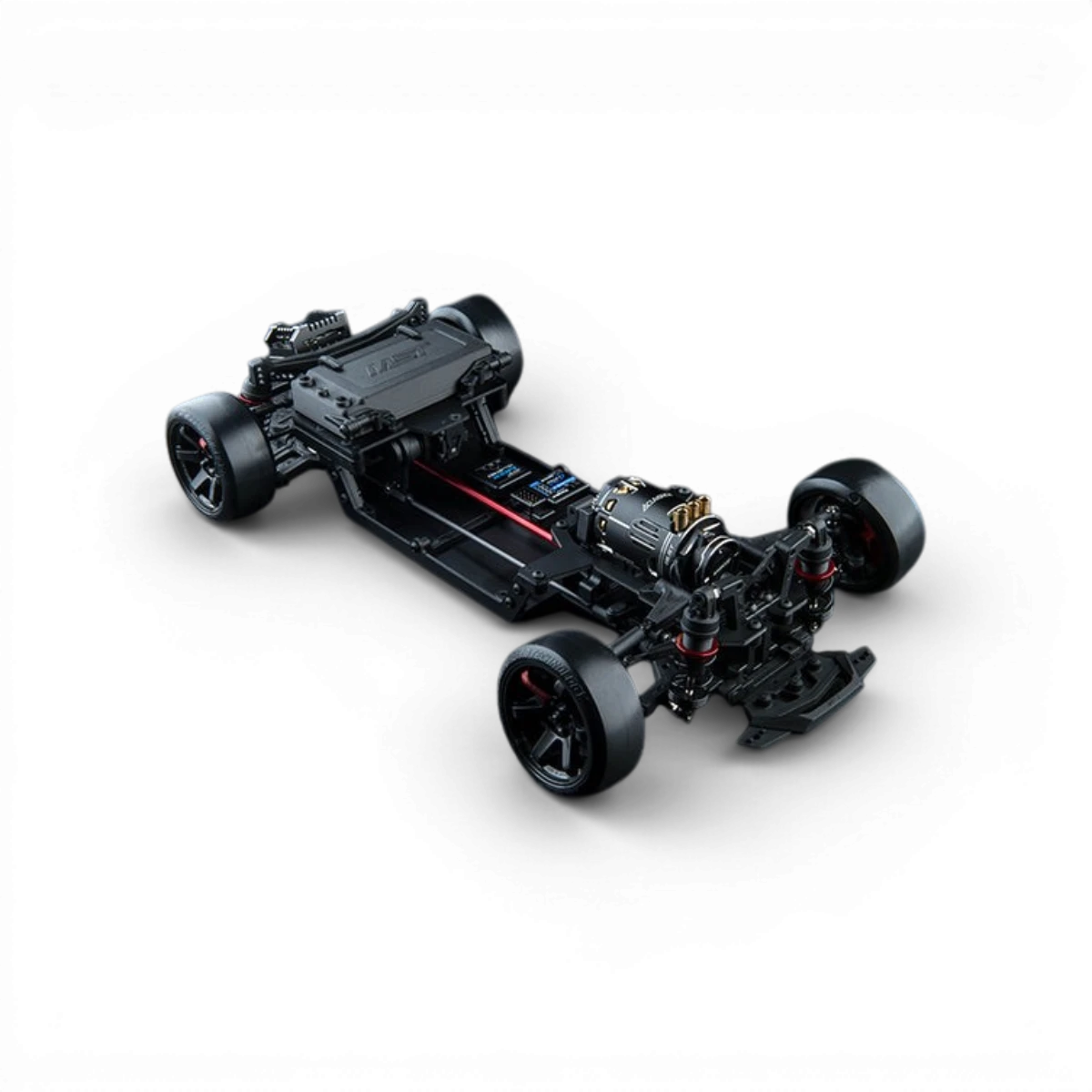 Châssis RC Drift MST FRX S PRO 1/10 de Max Speed Technology, vue en détail pour voiture de drift électrique.
