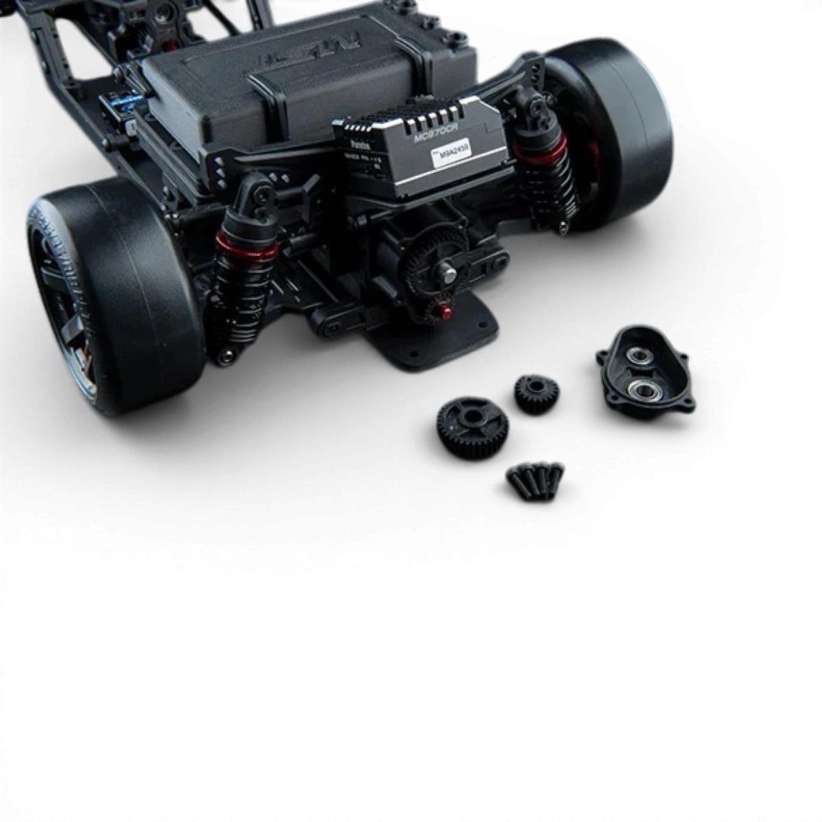 Châssis RC Drift MST FRX S PRO 1/10 de Max Speed Technology pour voiture télécommandée, vue en gros plan.