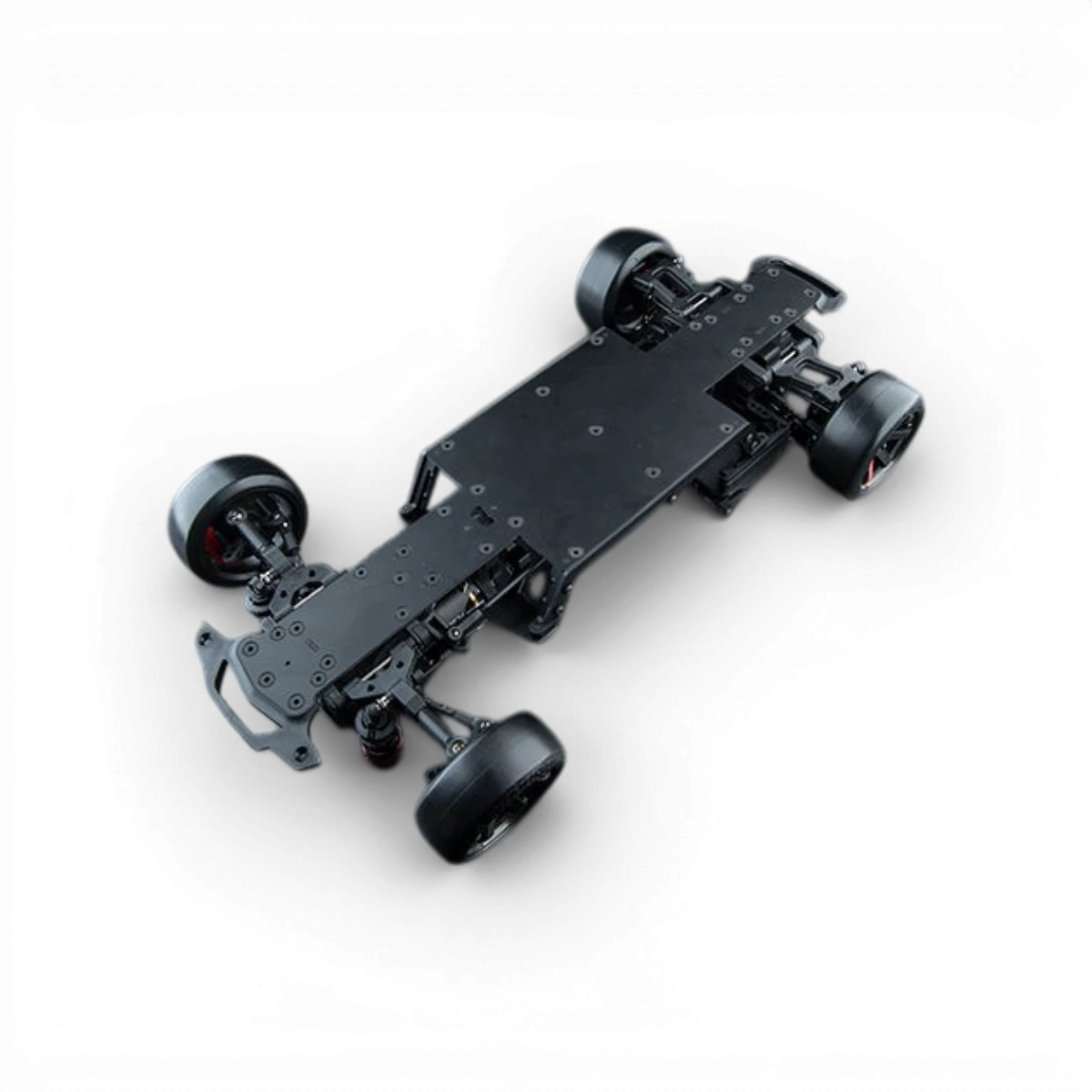 Châssis RC Drift MST FRX S PRO 1/10 par Max Speed Technology, vue de face avec détails du châssis pour voiture de drift.