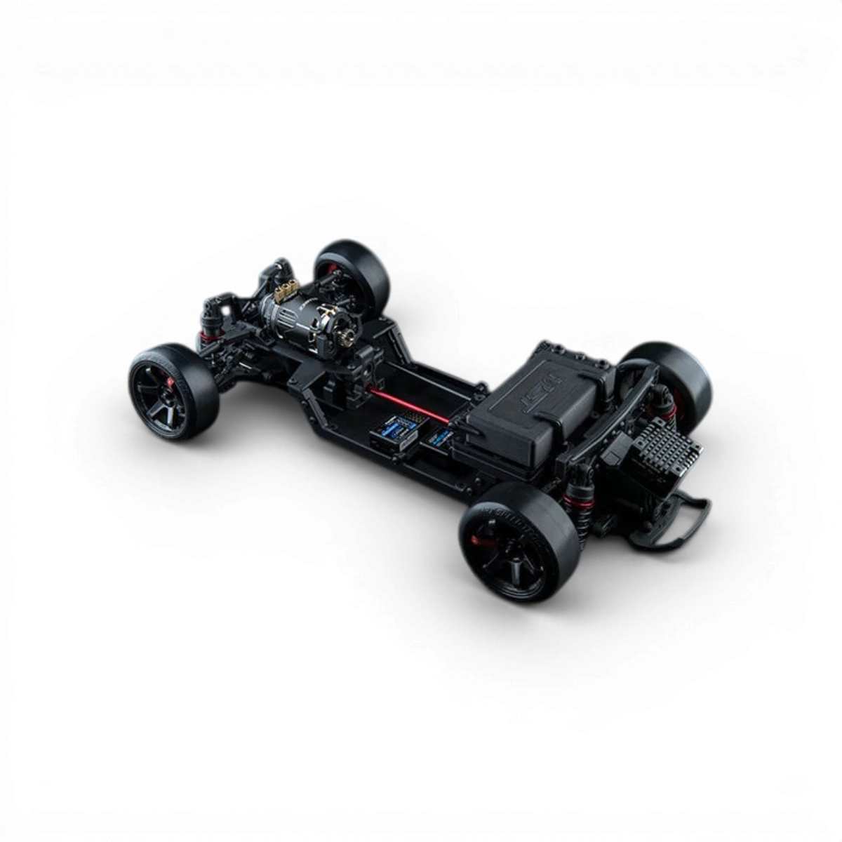 Châssis RC Drift MST FRX S PRO 1/10 de Max Speed Technology, vue de côté avec détails du châssis pour drift.