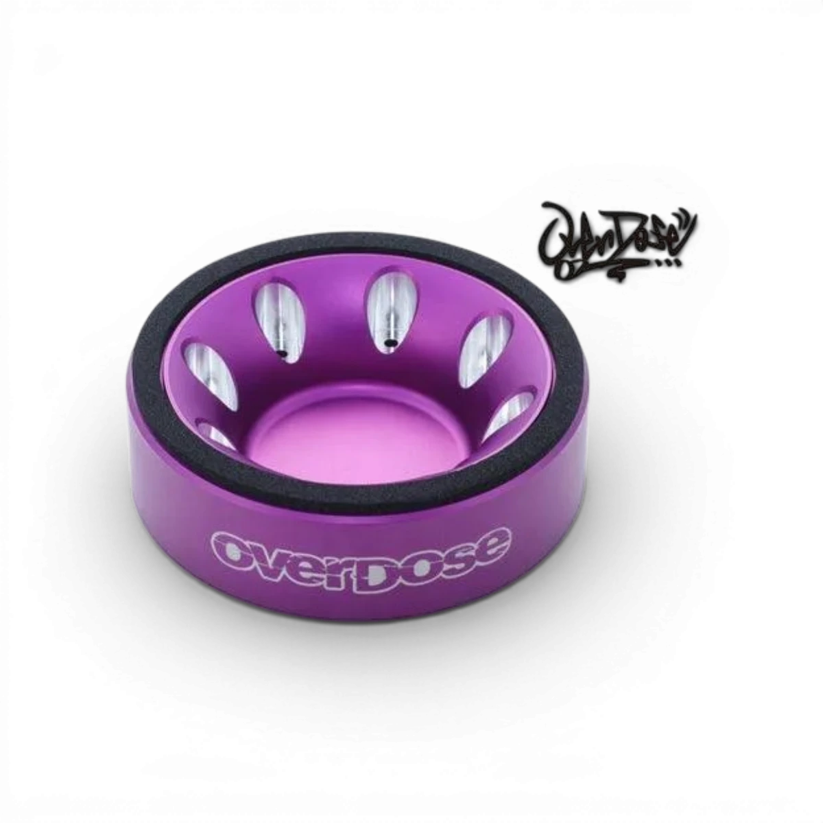 Support multi en aluminium pour RC Overdose, pièce détachée violet robuste pour véhicules radiocommandés.