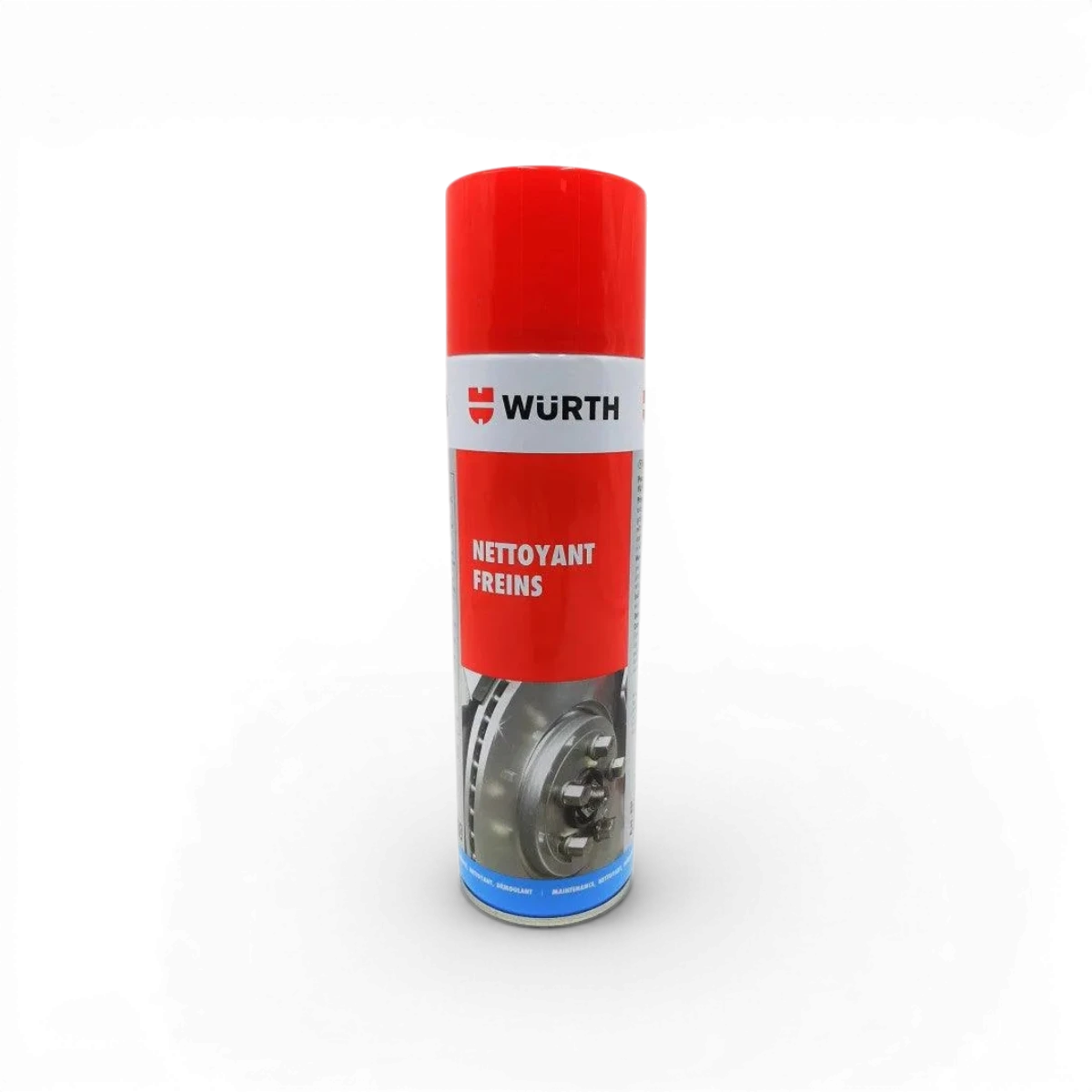 Nettoyant frein Wurth 500ml de Muc-off, bouteille de solution pour nettoyer les freins de vélo, en plastique transparent avec étiquette.