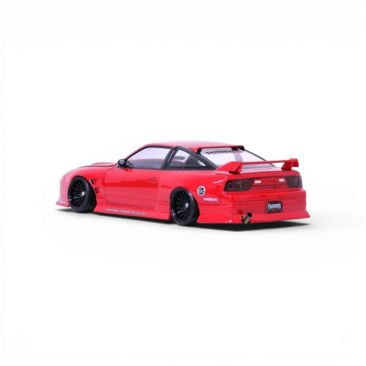 Carrosserie Nissan 180SX BN Sports pour voiture télécommandée Pandora RC, détails précis et finition réaliste visible sur l'image.