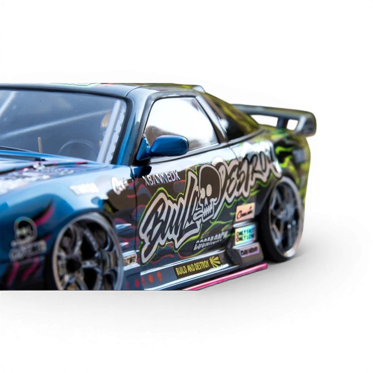 Carrosserie Nissan 180SX Pandora RC, modèle ORIGIN Labo, avec détails réalistes et finition de haute qualité.