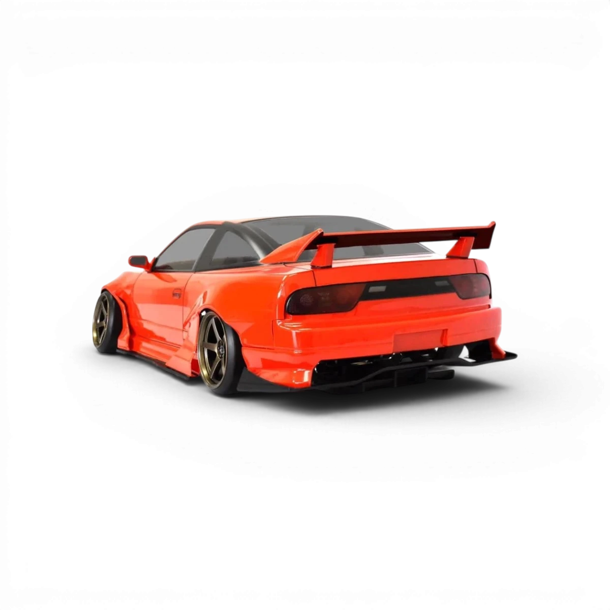 Carrosserie Nissan 180SX WISTERIA de Team Reve D, vue de face, détails de la peinture violette et design de la voiture.