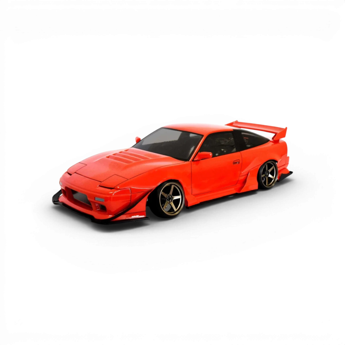 Carrosserie Nissan 180SX WISTERIA de Team Reve D, finition détaillée pour modèle de voiture de drift, vue de face.