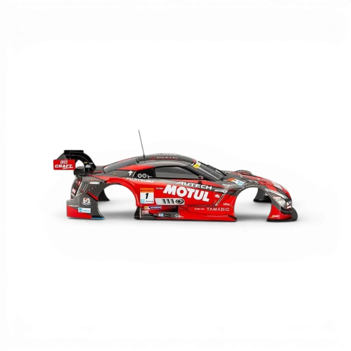 Voiture miniature Nissan Motul Autech GT-R 2016 de la marque Killer Body, détails de la carrosserie et design réaliste.