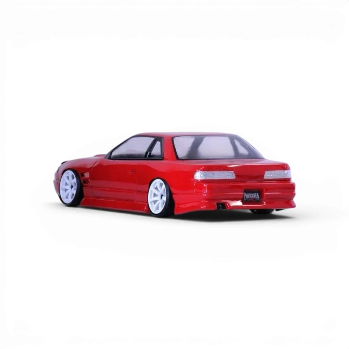 Carrosserie Nissan One-via 240SX Pandora RC, modèle de voiture de drift, avec détails précis et design réaliste.