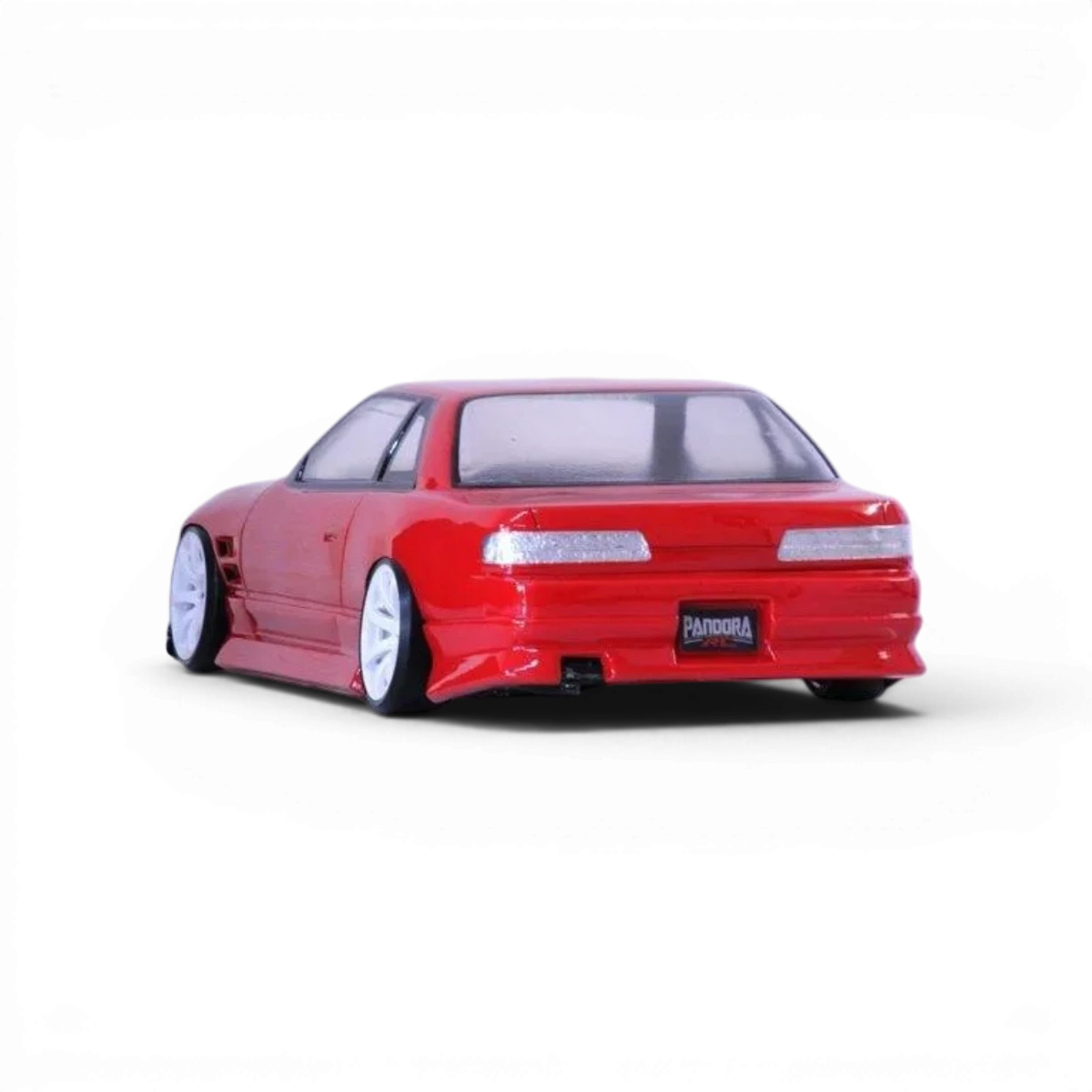 Carrosserie Nissan One-via 240SX Pandora RC ORIGIN Labo, détail de la carrosserie pour voiture RC drift, vue en gros plan