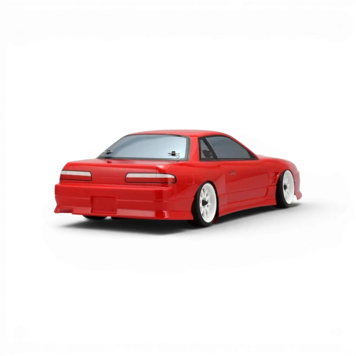 Voiture Nissan One-Via D-Max Team Yokomo, carrosserie pour model RC drift SD DM13BB, vue de côté avec détails de la carrosserie.