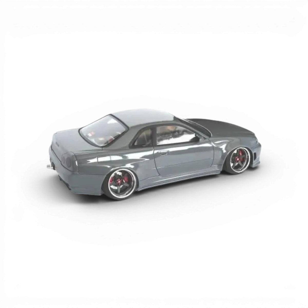 Carrosserie Nissan R34 pour voiture RC Aplastics RC, design détaillé et réaliste pour modèles de drift.