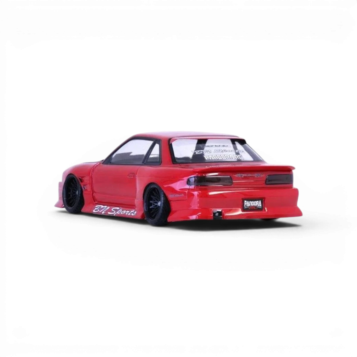 Modèle de voiture Nissan Silvia S13 BN Sports de Pandora RC, carrosserie pour voitures radiocommandées, vue en détail.
