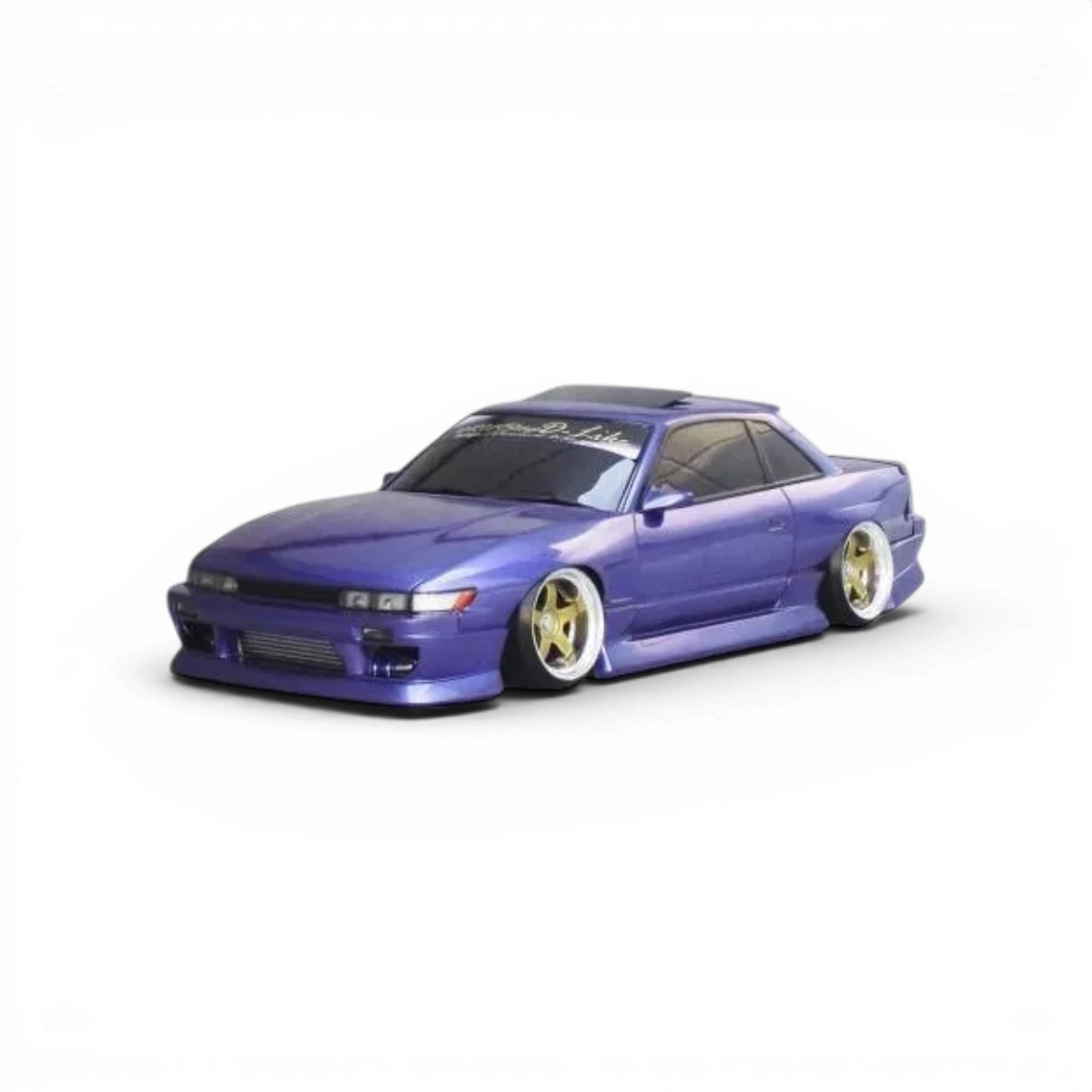 Carrosserie Nissan Silvia S13 D'like, détail de la carrosserie de la voiture de drift, finition précise et design sportif.