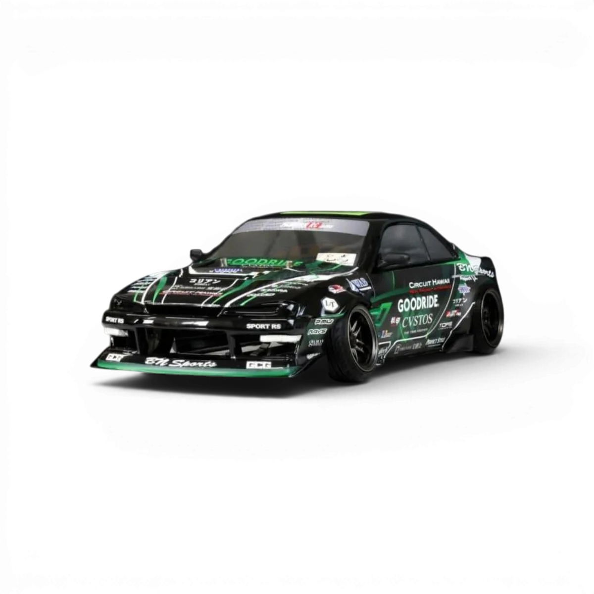 Carrosserie Nissan Silvia S14 tardive BLS / BN Sports Pandora RC, voiture miniature détaillée, finition réaliste, modèle réduit.
