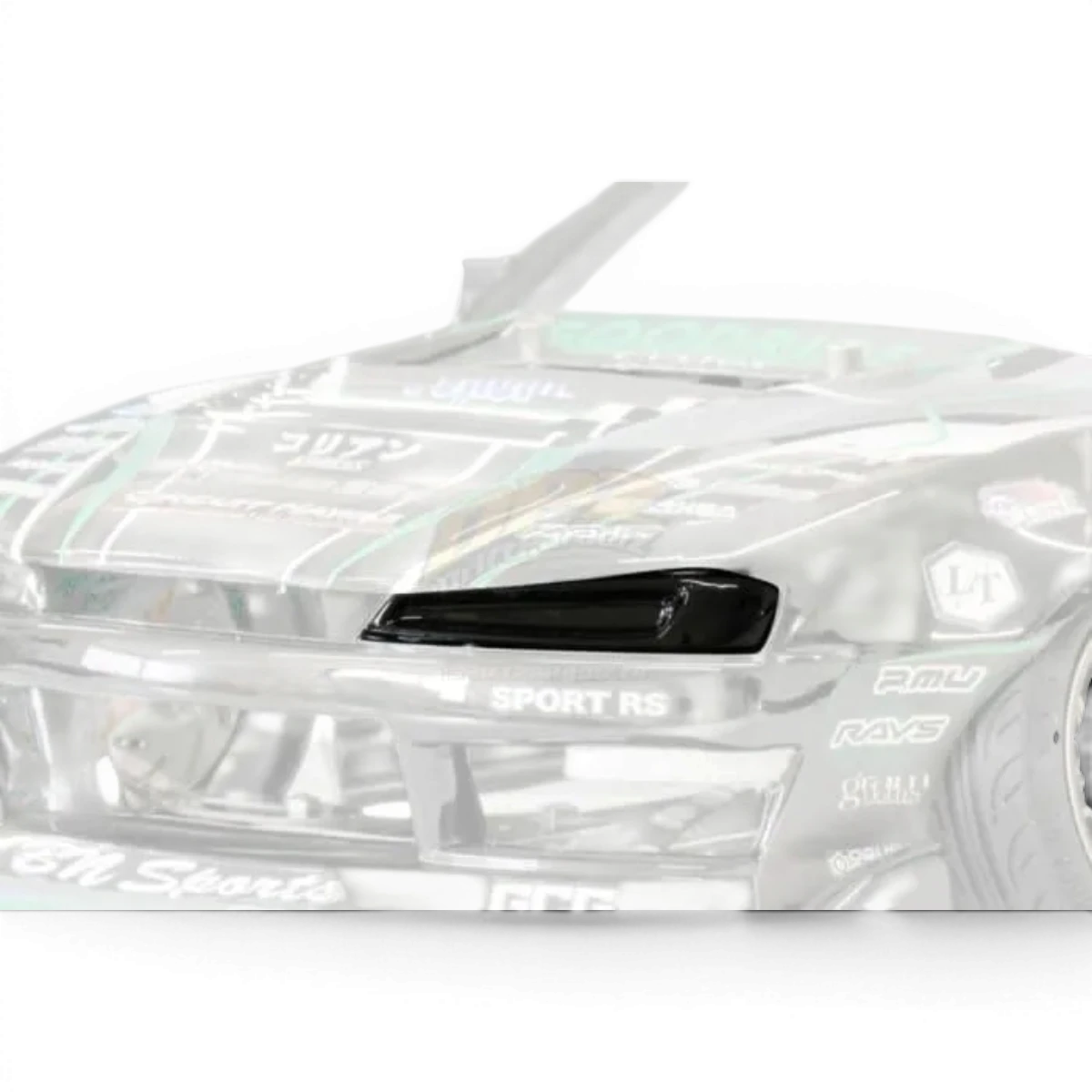 Carrosserie Nissan Silvia S14 tardive de Pandora RC avec BLS et BN Sports, détail en plastique peint.