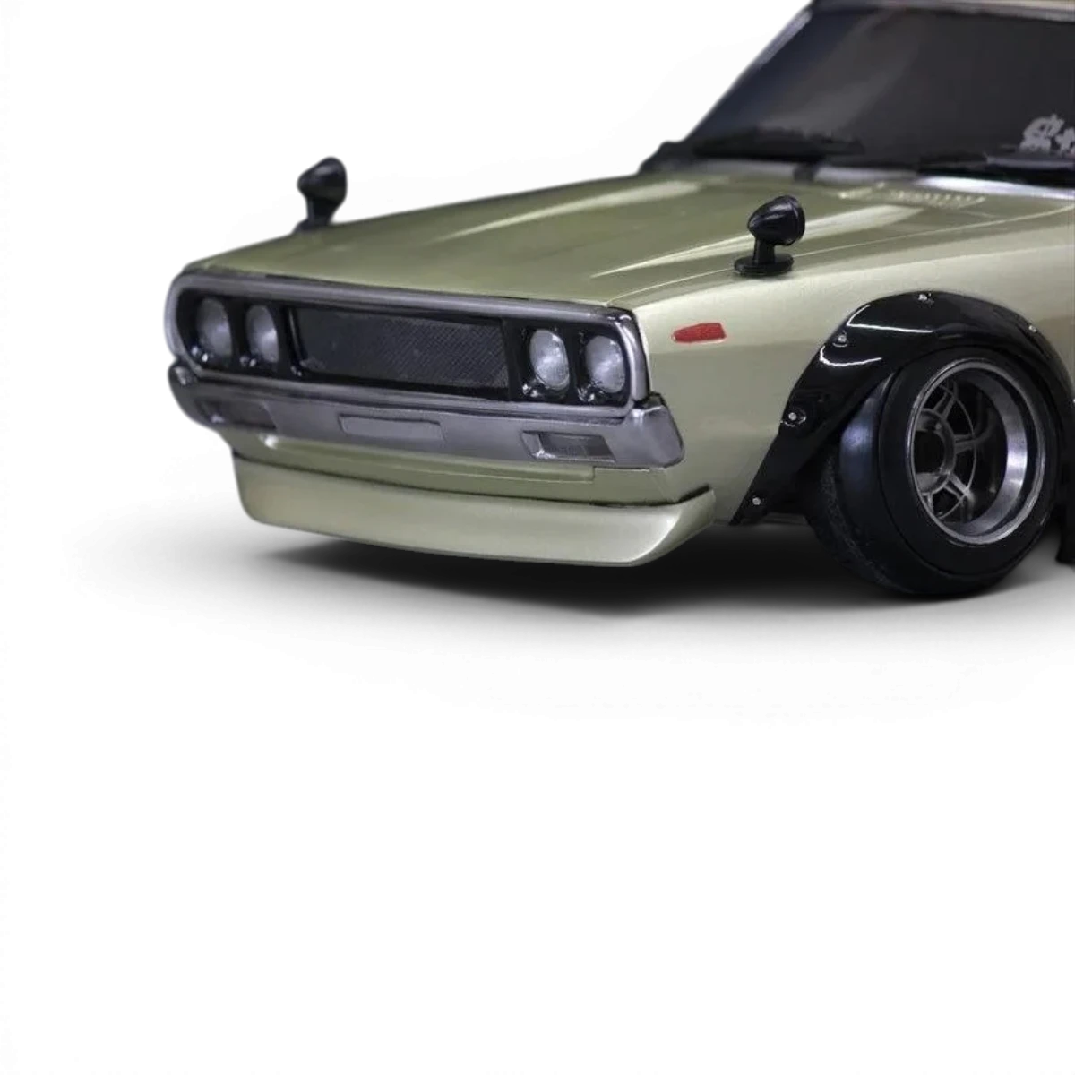 Modèle de voiture Nissan Skyline 2000GT-R (KPGC110) custom Pandora RC, carrosserie pour voiture télécommandée, vue en détail.