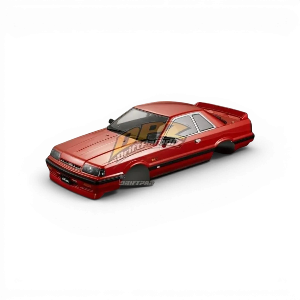 Voiture Nissan Skyline R31 rouge de la marque Killer Body, carrosserie pour modèle de voiture, vue en détail.