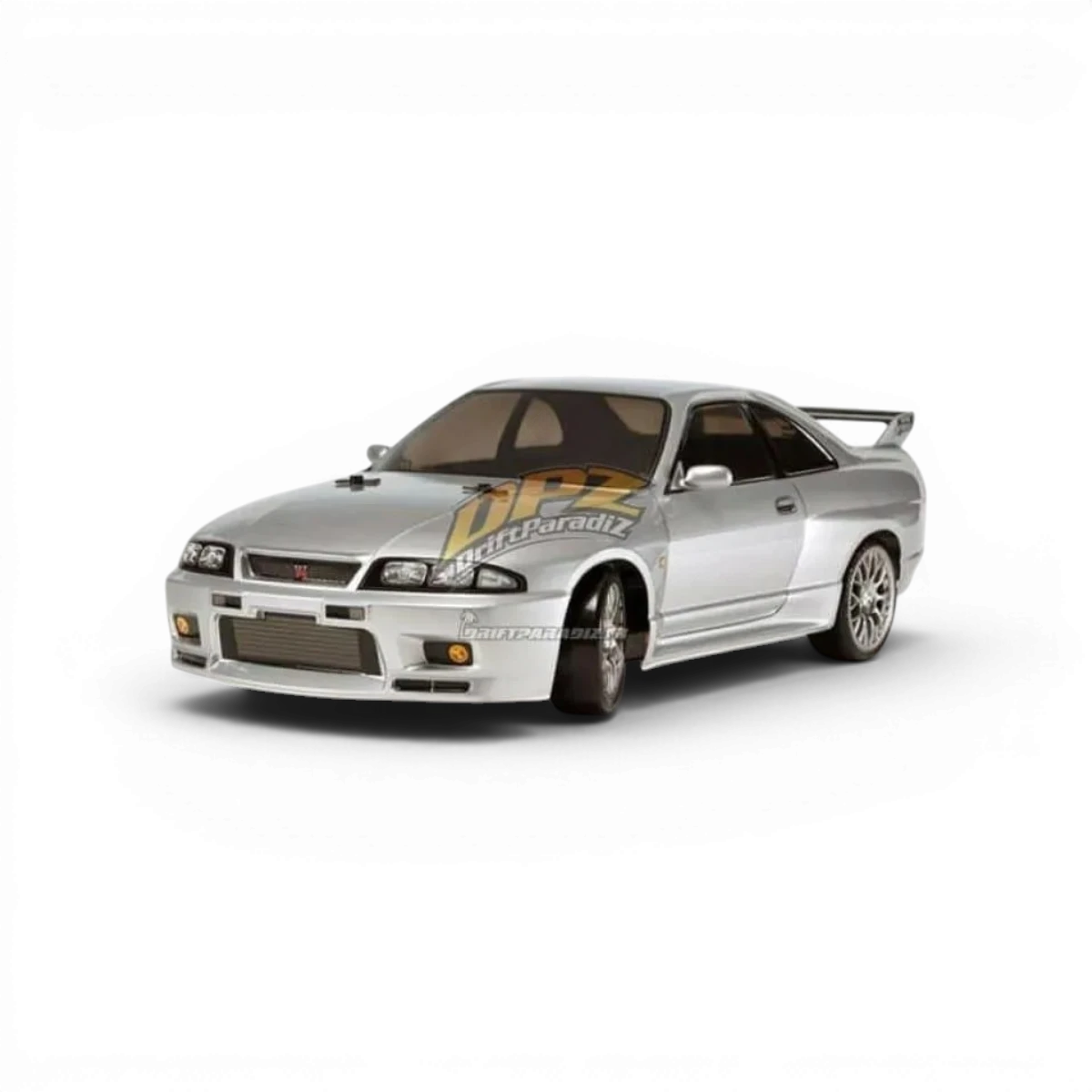 Modèle de carrosserie Nissan Skyline R33 GTR Tamiya pour voiture RC, détail précis et design réaliste.
