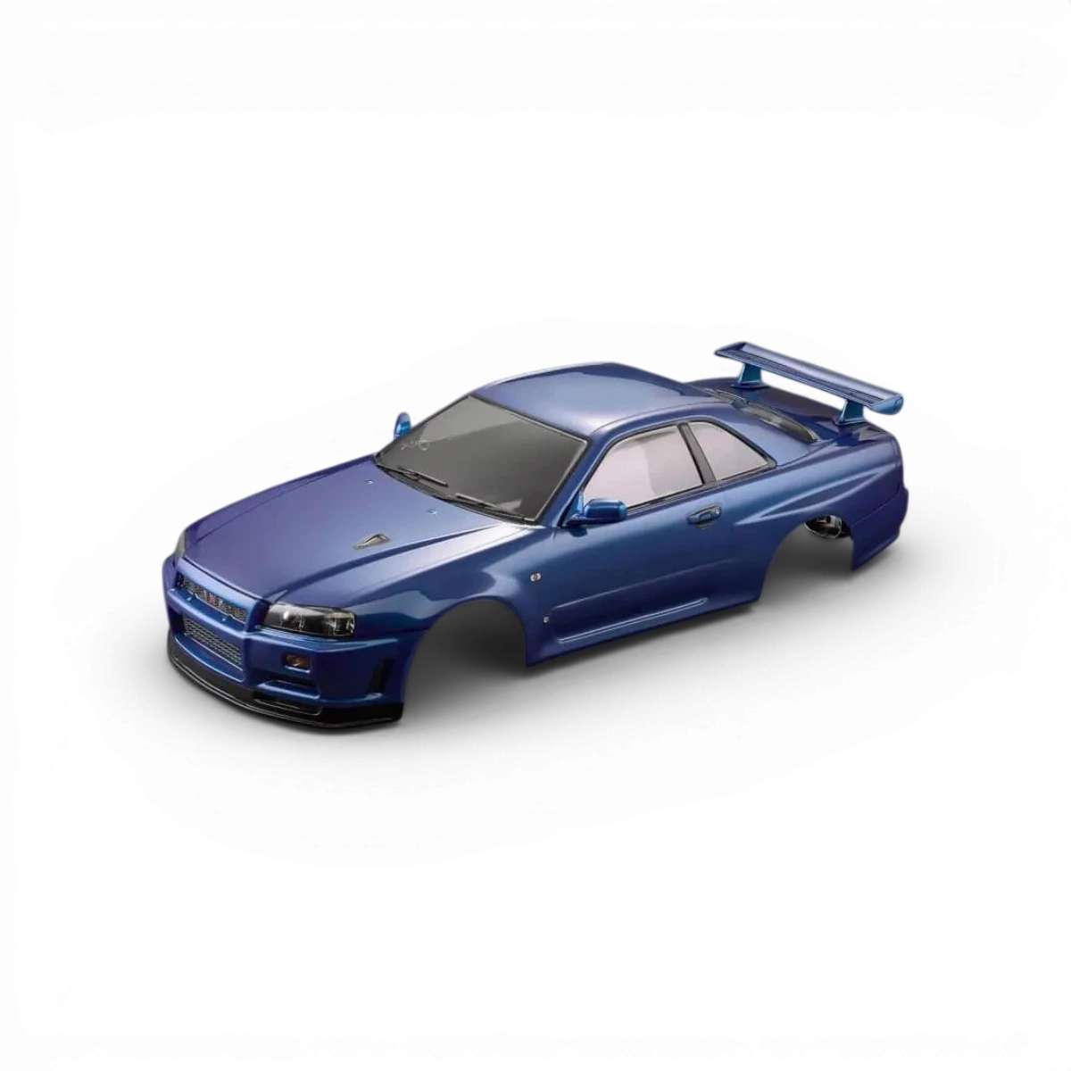 Carrosserie Nissan Skyline R34 GTR bleue de la marque Killer Body, vue détaillée du modèle.