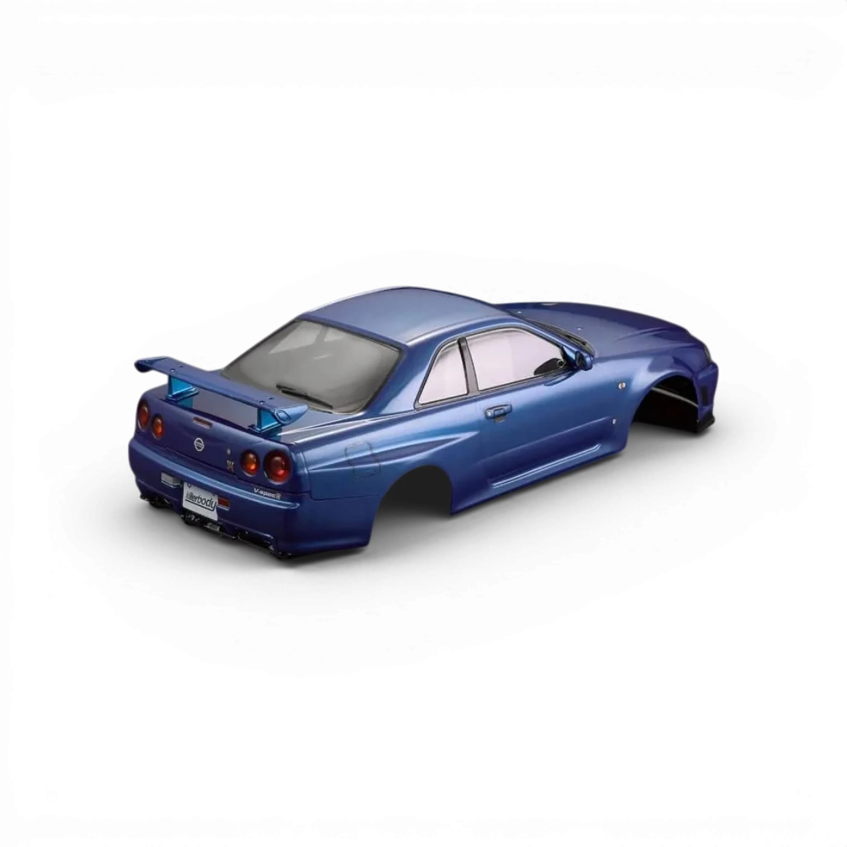 Carrosserie Nissan Skyline R34 GTR bleue de la marque Killer Body, vue détaillée du modèle.