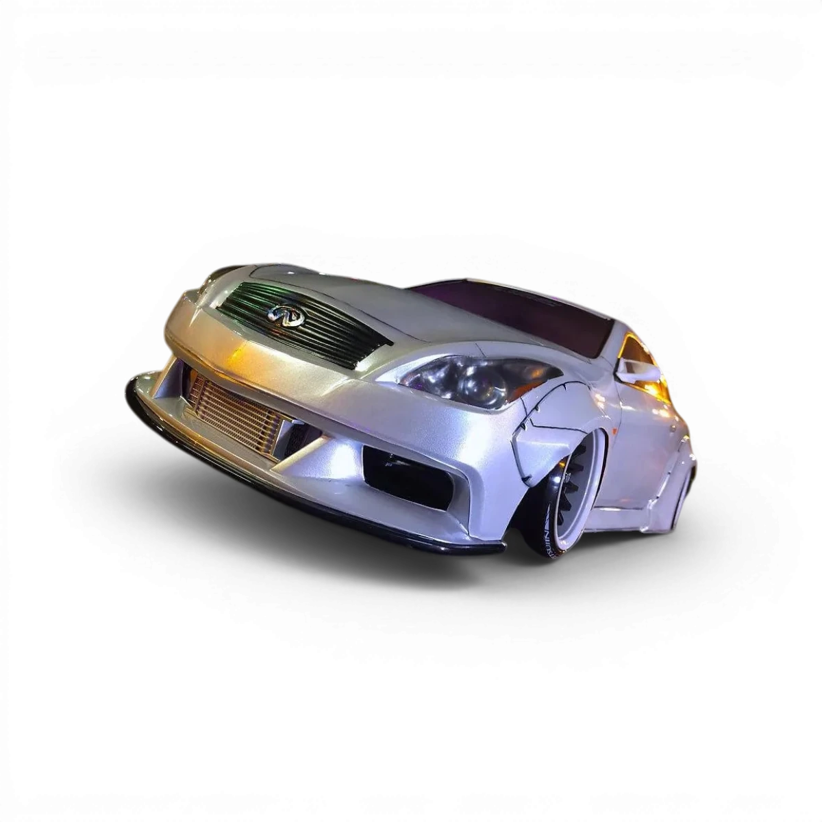 Carrosserie Nissan Skyline V36 LB☆performance Tetsujin, design aérodynamique, finition en fibre de verre, détails précis et modernes.
