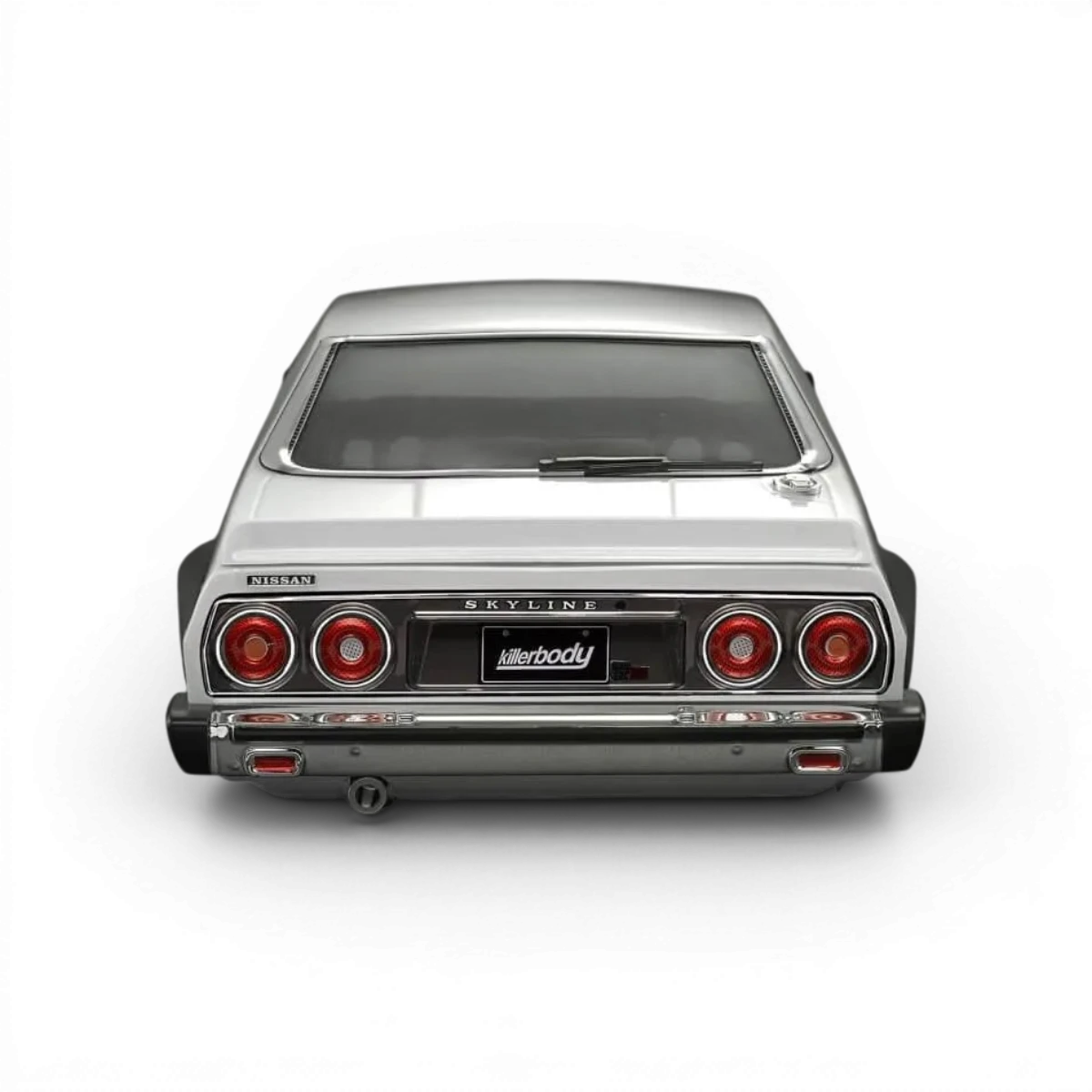 Modèle de carrosserie Nissan Skyline 2000 GT de la marque Killer Body, vue de face avec détails de la carrosserie.