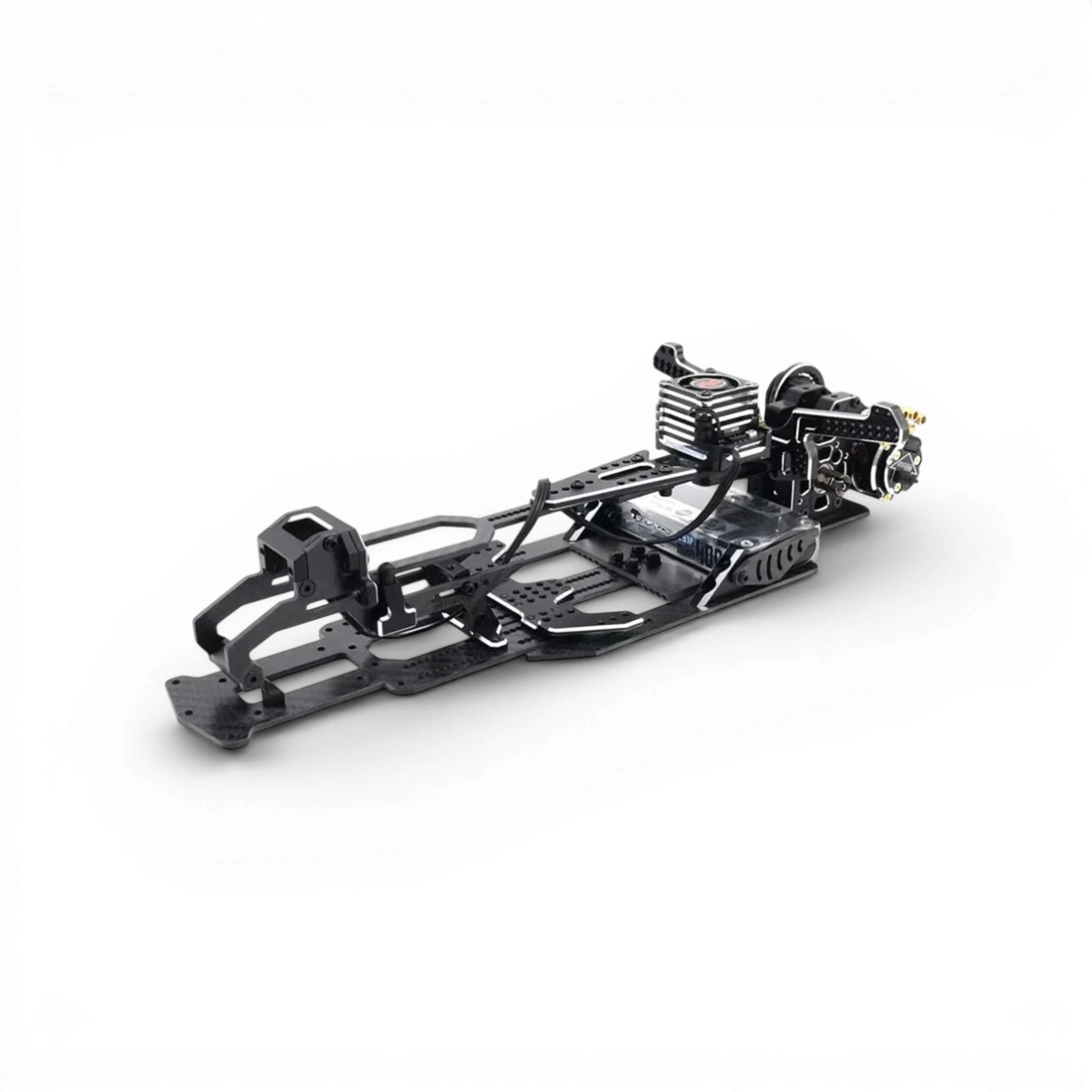 Conversion Shark complète noire pour YD2/MC-1, jouet de sport RhinoRacing, avec détails en plastique noir.