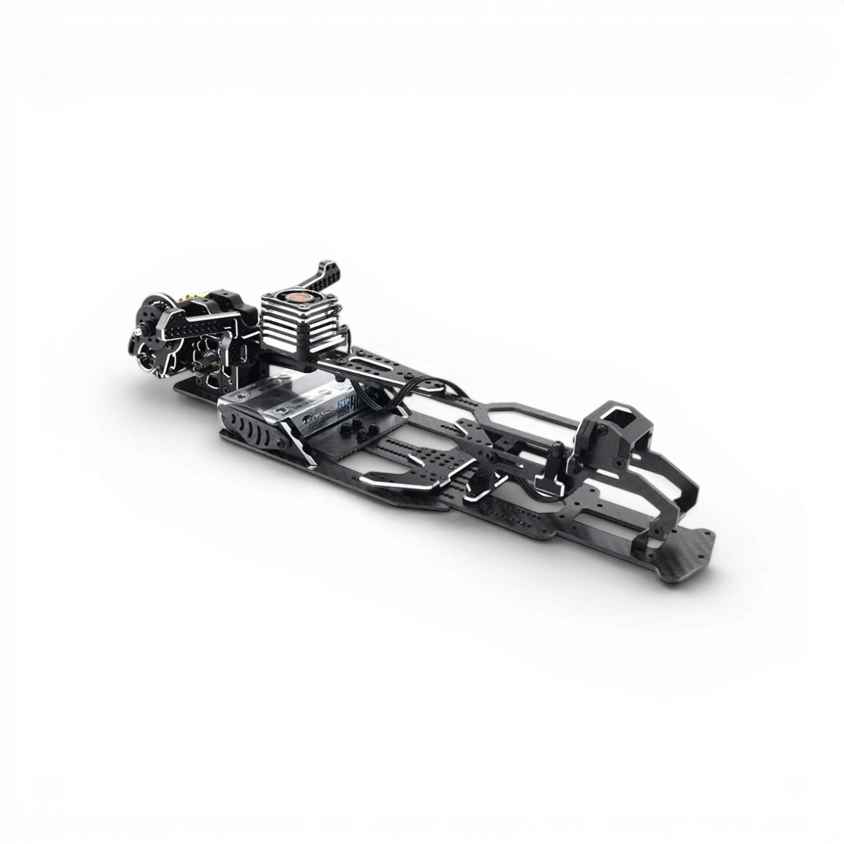 Conversion Shark complète pour YD2/MC-1 de RhinoRacing, jouet de sport noir avec détails techniques visibles.