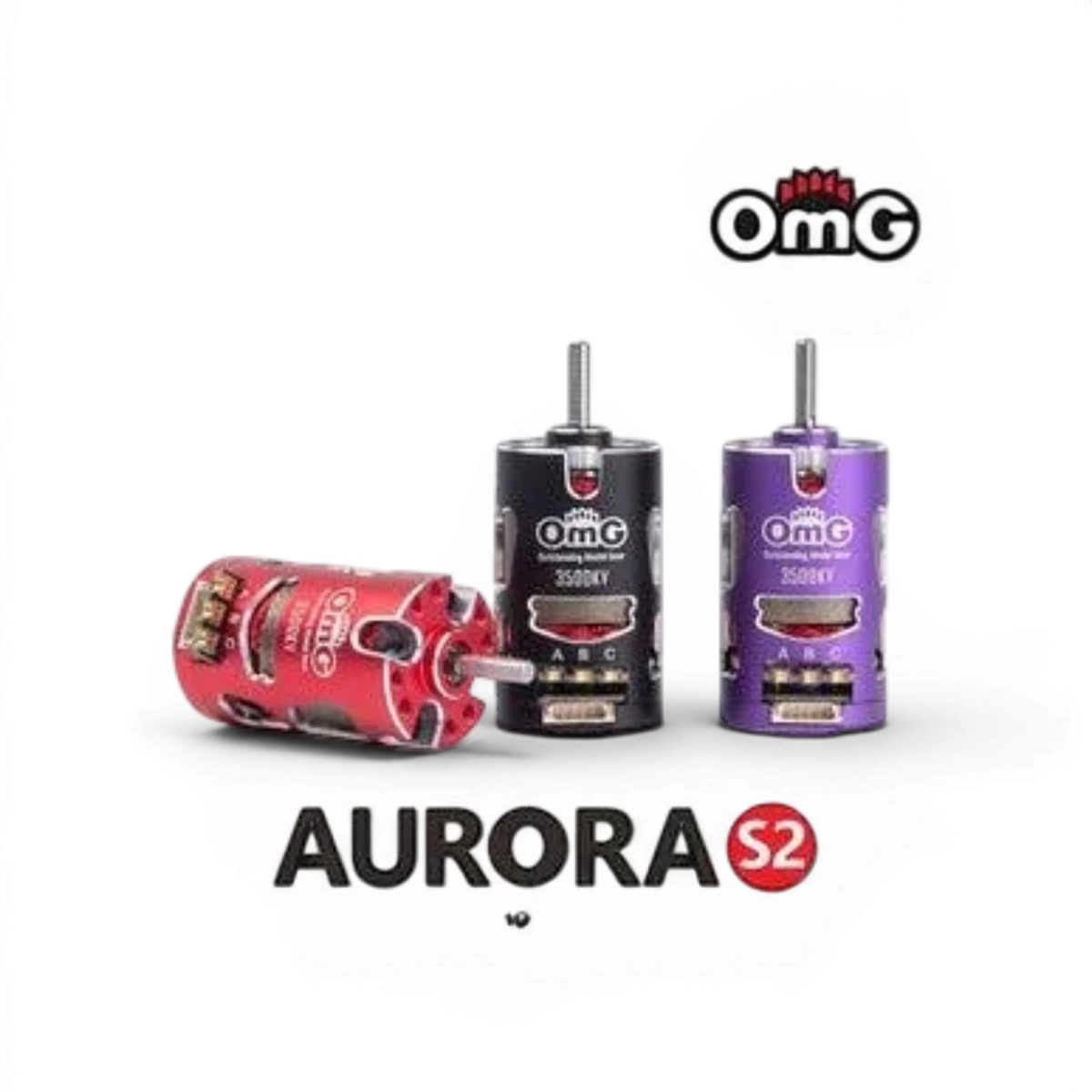 Moteur électronique OMG-MT-AURORA S2 4500KV noir, haute performance pour véhicules RC, avec refroidissement et câbles visibles.