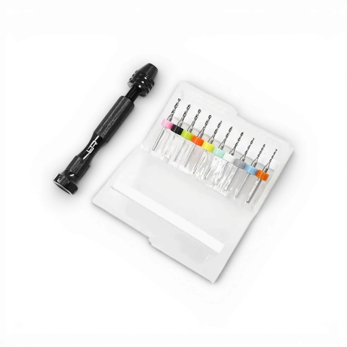 Support pour porte-forets Yeah Racing YT-0196 pour outils de précision, en plastique noir avec fixation métallique.